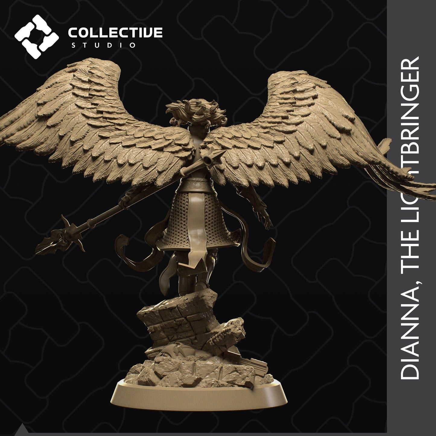 Diana, Collective Studios | Dungeons and Dragons | Pathfinder | Table Top RPG | 3D Printed Model