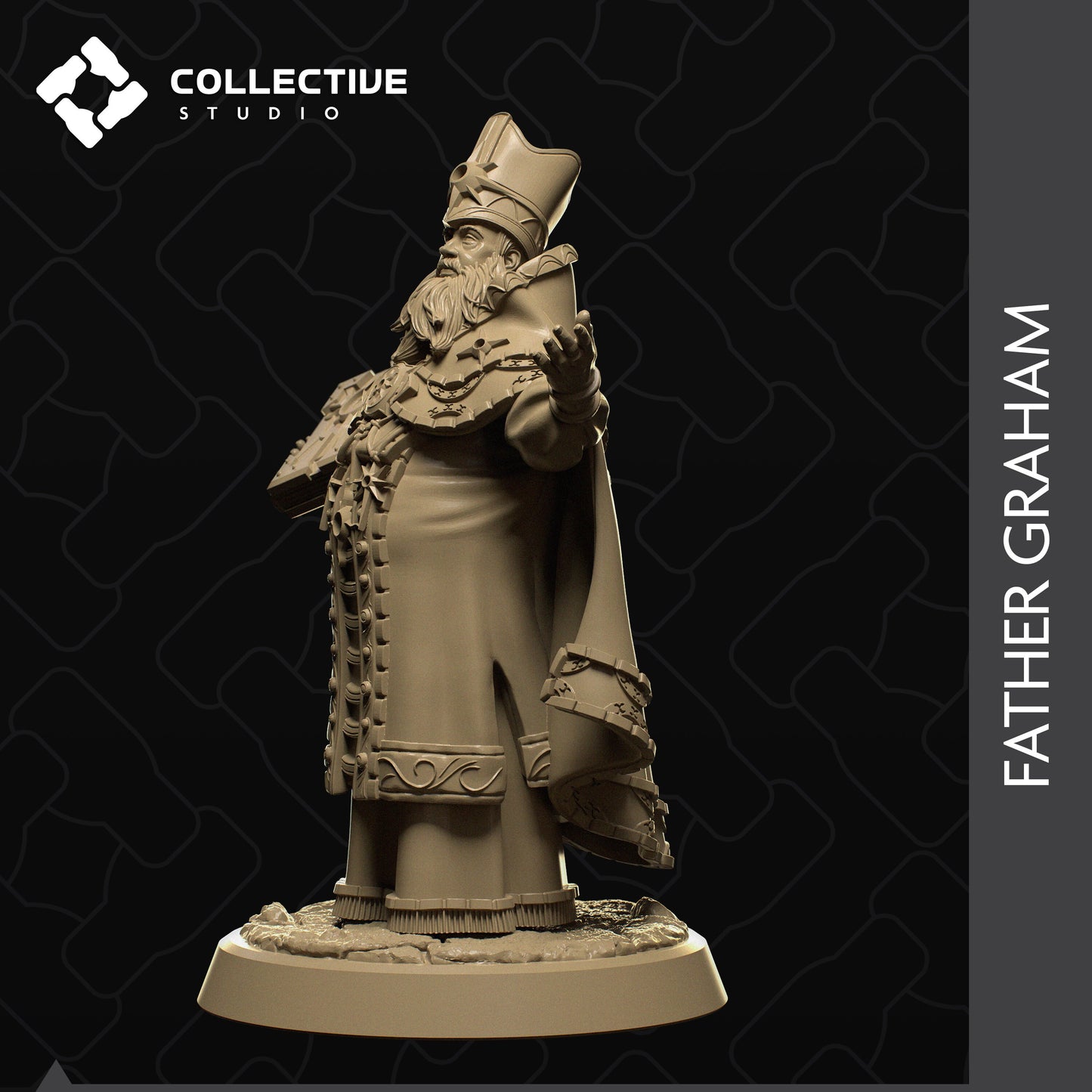 Father Graham, Collective Studios | Dungeons and Dragons | Pathfinder | Table Top RPG | 3D Printed Model