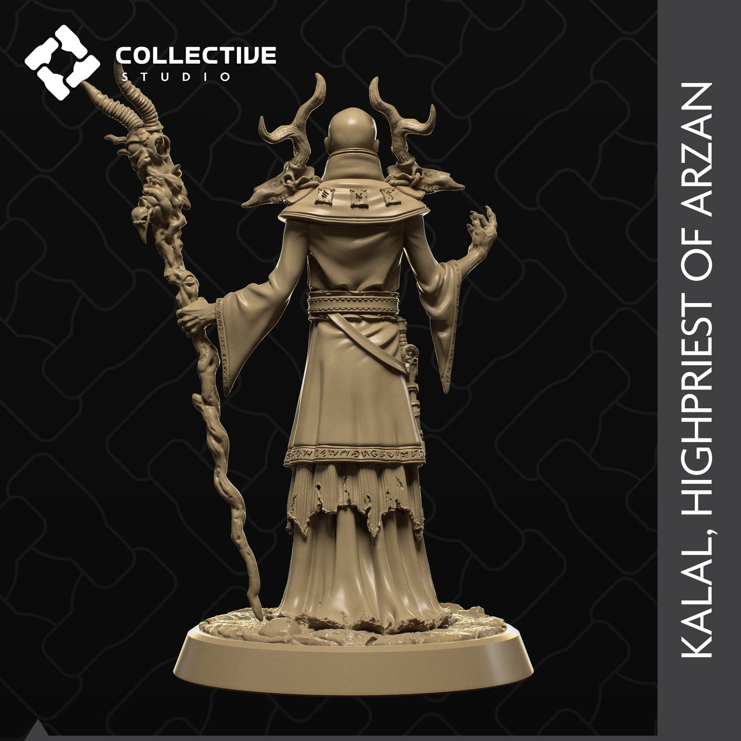 Kalal, The Highpriest, Collective Studios | Dungeons and Dragons | Pathfinder | Table Top RPG | 3D Printed Model