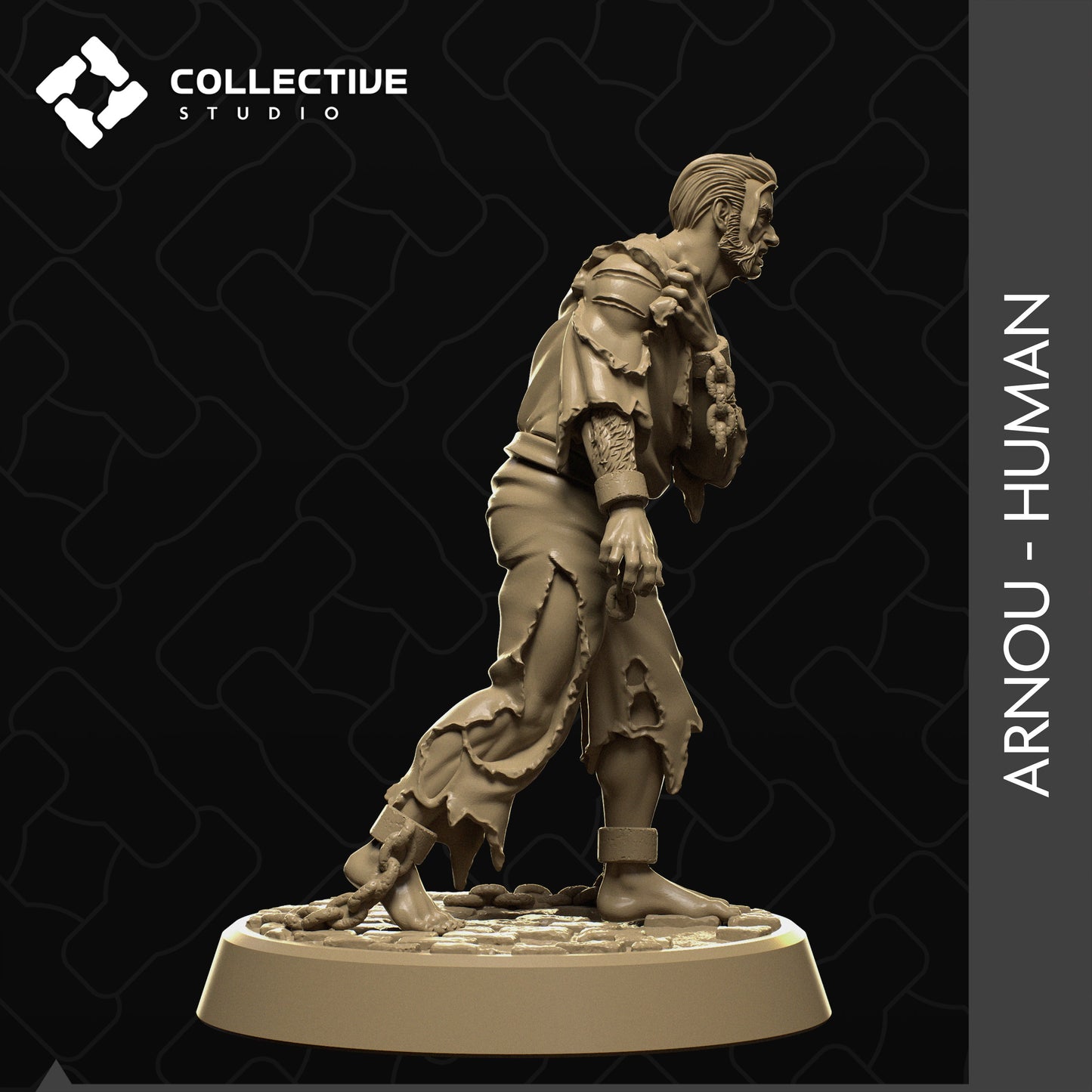 Werewolf Man, Collective Studios | Dungeons and Dragons | Pathfinder | Table Top RPG | 3D Printed Model