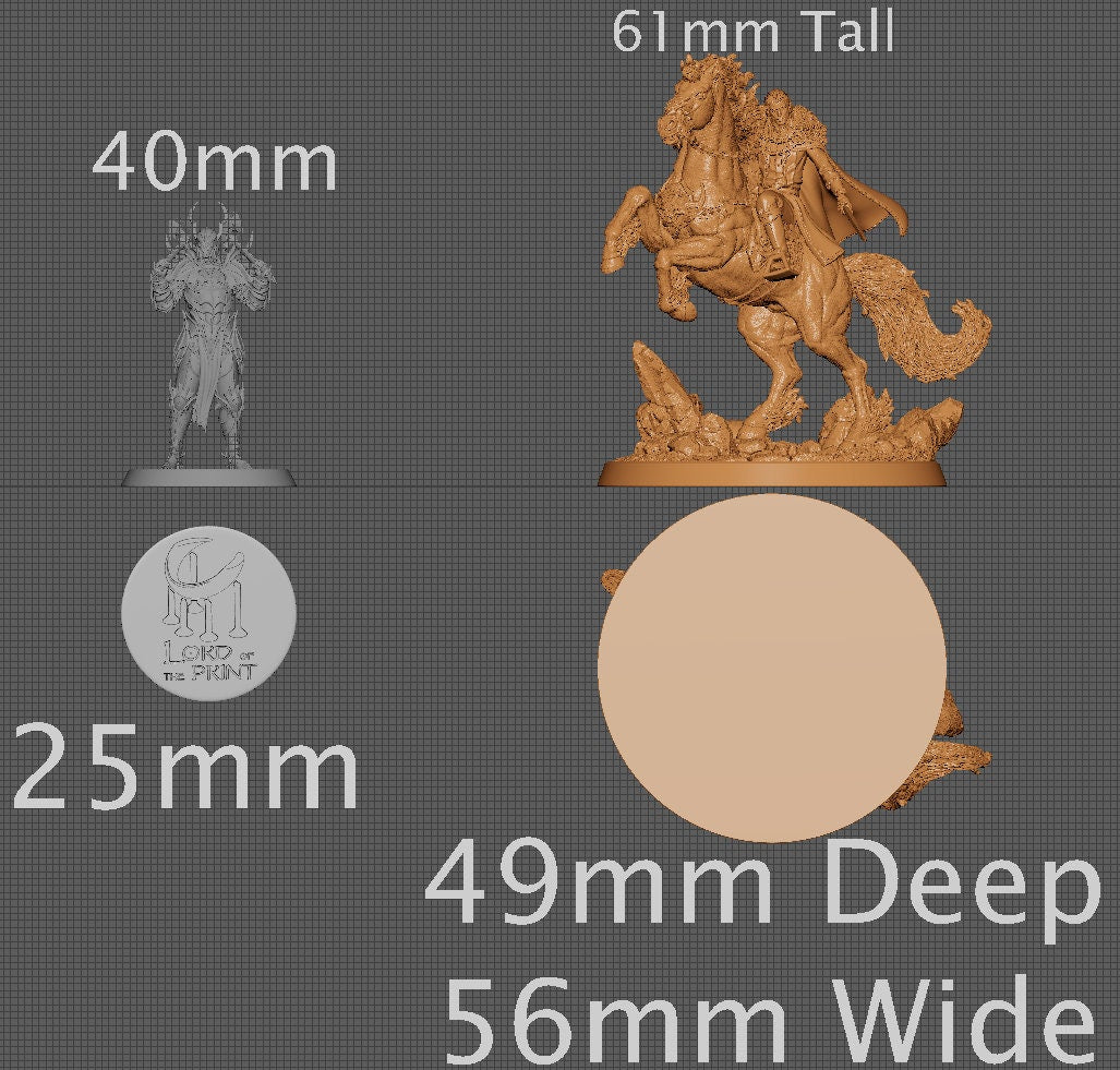 Vyesent on his Nightmare, Collective Studios | Dungeons and Dragons | Pathfinder | Table Top RPG | 3D Printed Model