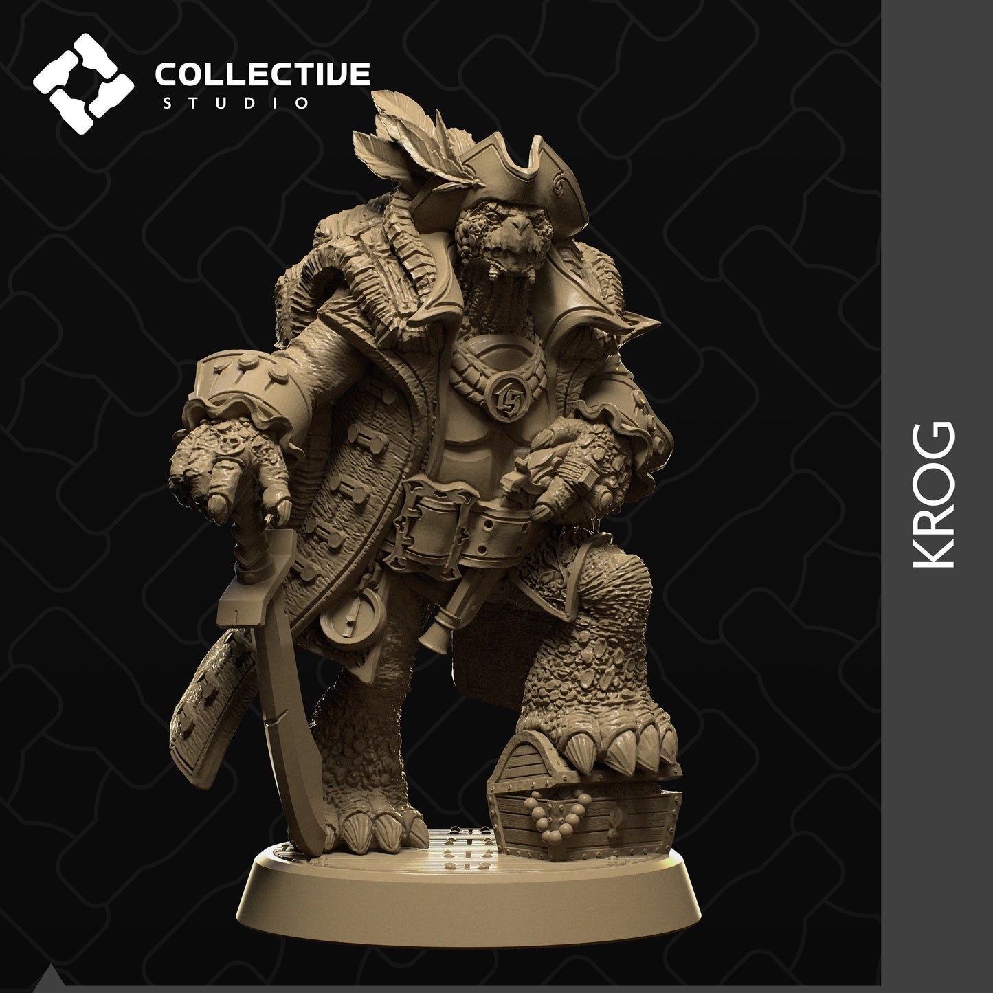 Krog, Collective Studios | Dungeons and Dragons | Pathfinder | Table Top RPG | 3D Printed Model