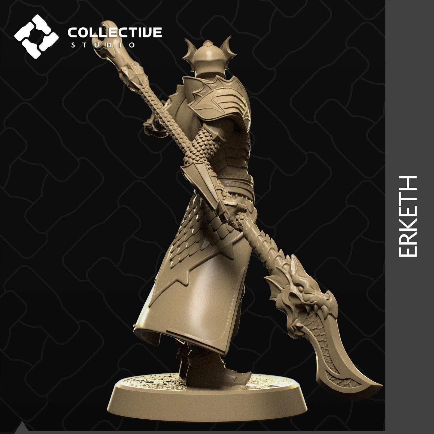 Erketh, Collective Studios | Dungeons and Dragons | Pathfinder | Table Top RPG | 3D Printed Model