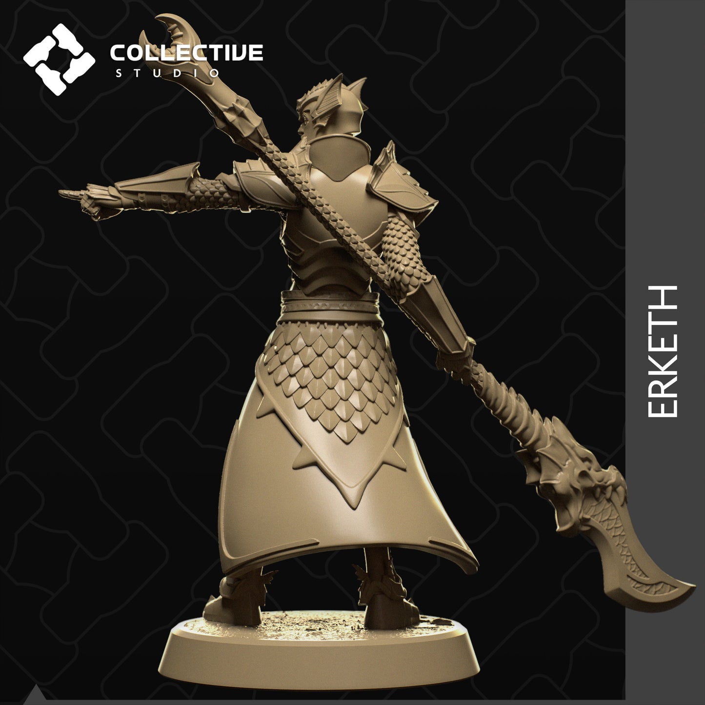 Erketh, Collective Studios | Dungeons and Dragons | Pathfinder | Table Top RPG | 3D Printed Model
