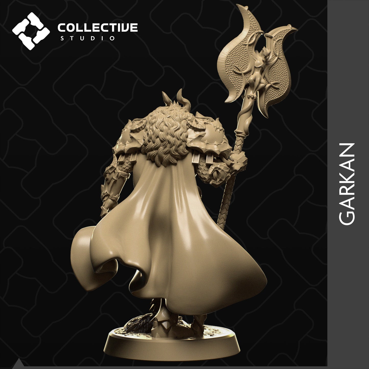 Garkan, Collective Studios | Dungeons and Dragons | Pathfinder | Table Top RPG | 3D Printed Model