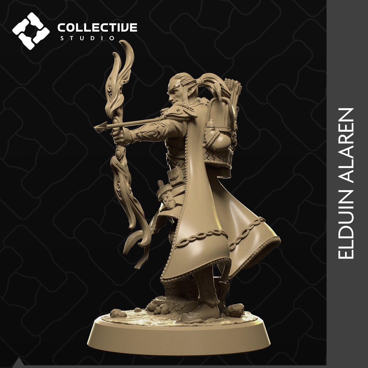 Elduin, Collective Studios | Dungeons and Dragons | Pathfinder | Table Top RPG | 3D Printed Model