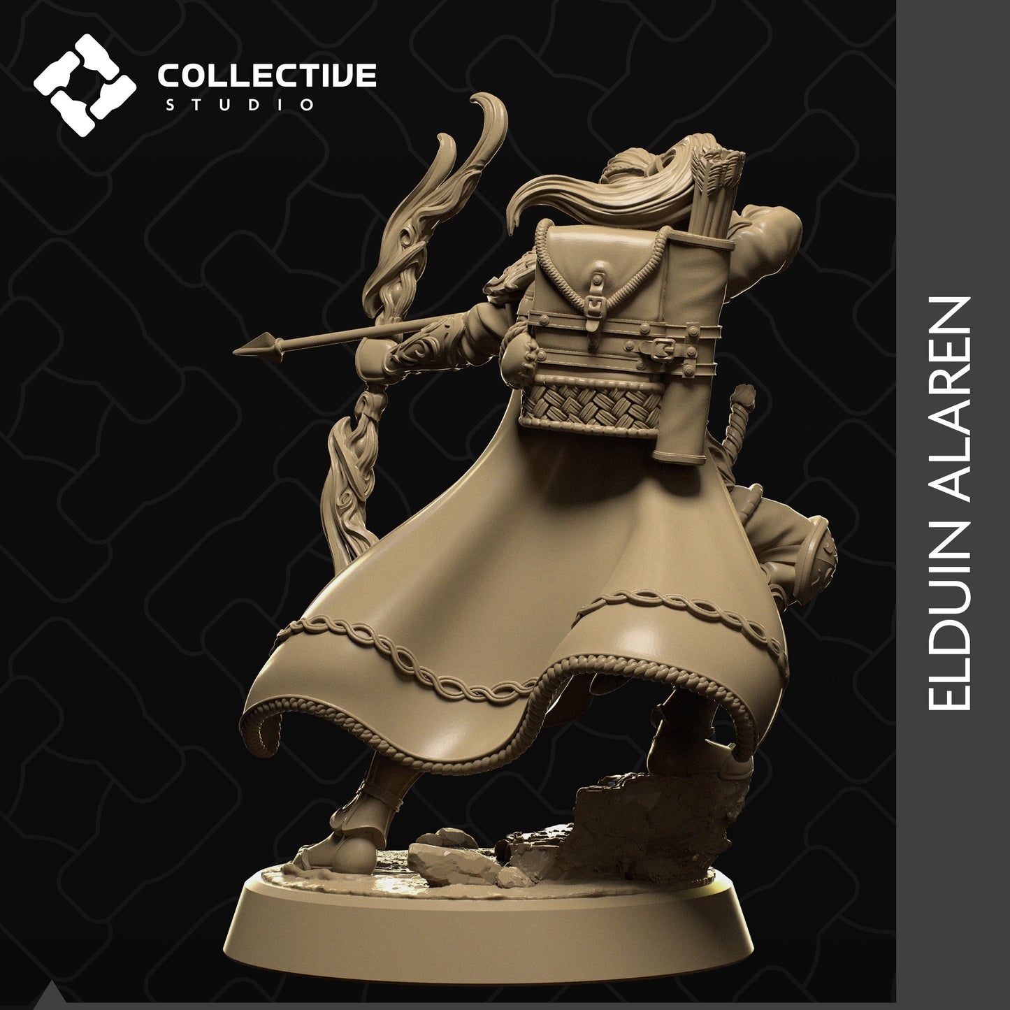 Elduin, Collective Studios | Dungeons and Dragons | Pathfinder | Table Top RPG | 3D Printed Model