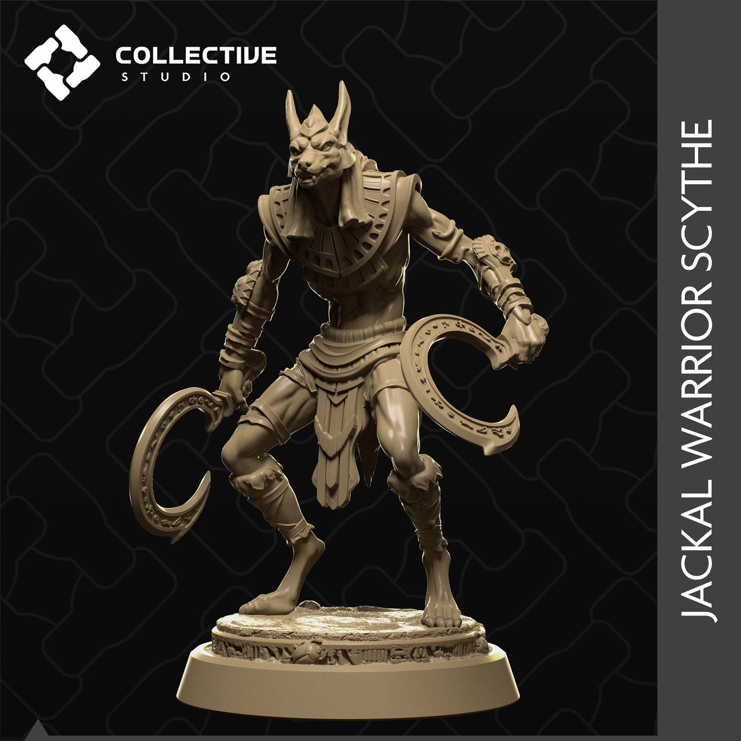 Jackal Warriors, Collective Studios | Dungeons and Dragons | Pathfinder | Table Top RPG | 3D Printed Model