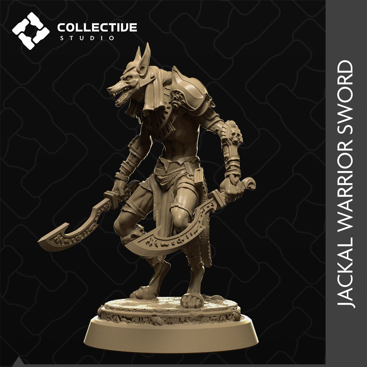 Jackal Warriors, Collective Studios | Dungeons and Dragons | Pathfinder | Table Top RPG | 3D Printed Model
