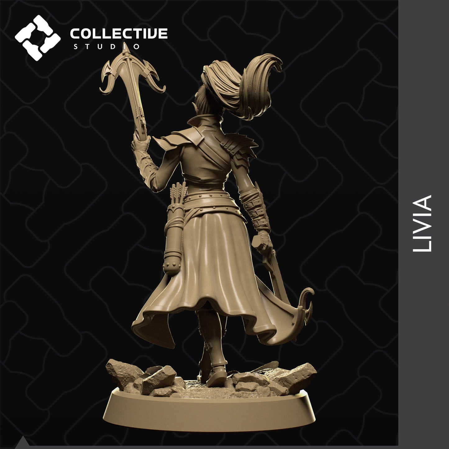 Livia, Collective Studios | Dungeons and Dragons | Pathfinder | Table Top RPG | 3D Printed Model