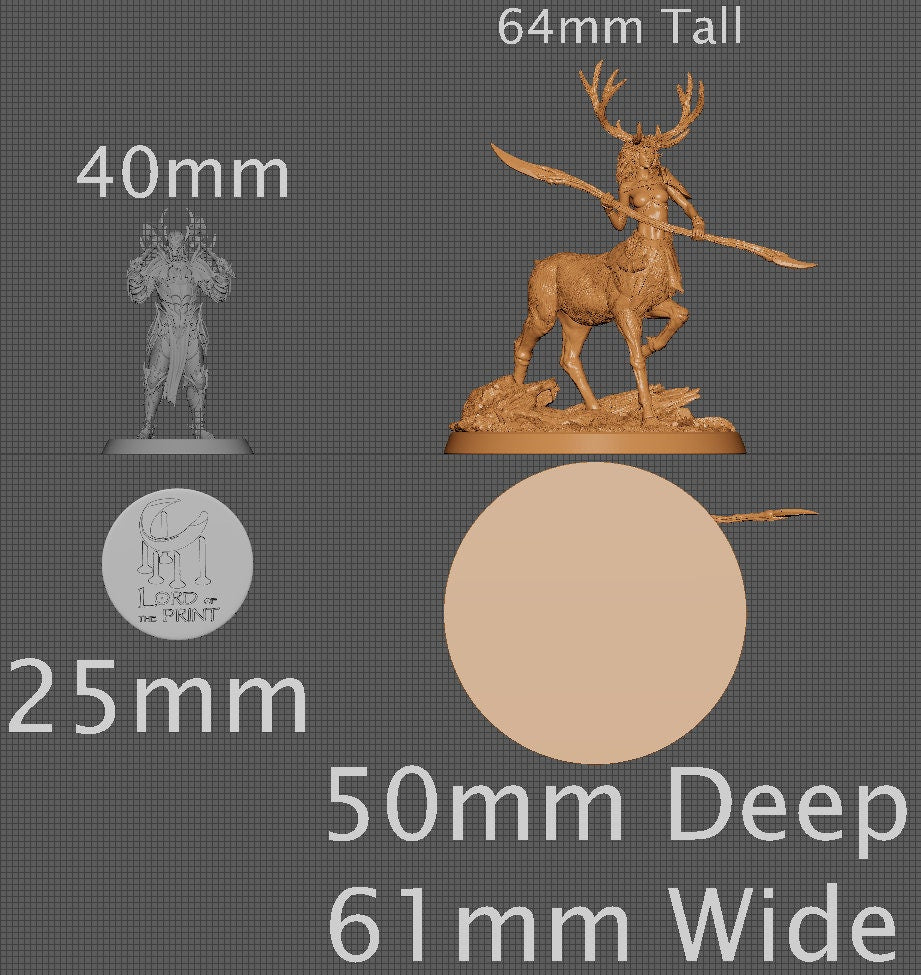 Idares, Dryad Centaur, Collective Studios | Dungeons and Dragons | Pathfinder | Table Top RPG | 3D Printed Model