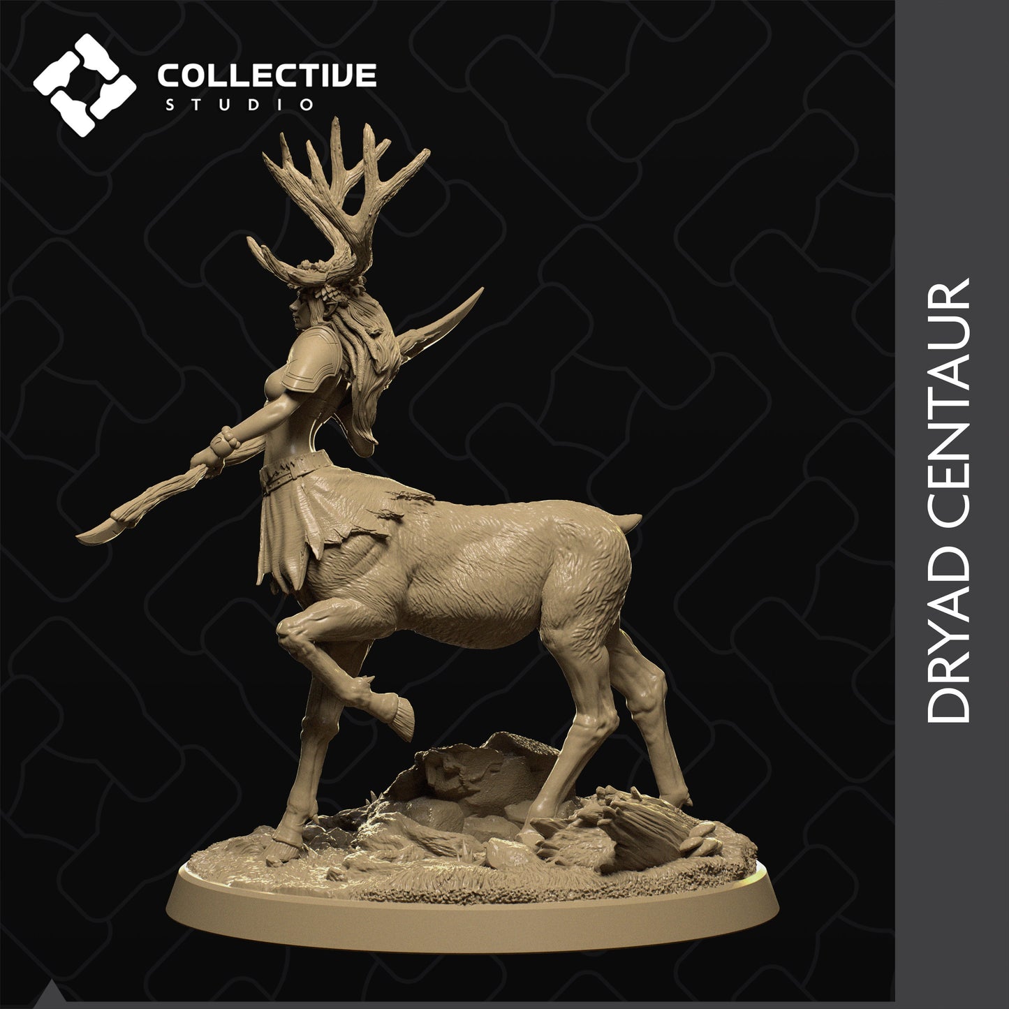 Idares, Dryad Centaur, Collective Studios | Dungeons and Dragons | Pathfinder | Table Top RPG | 3D Printed Model