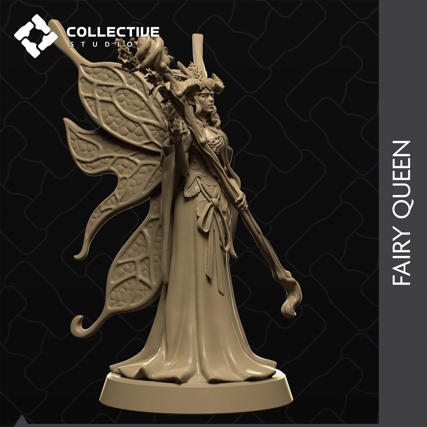 Palmera, Fairy Queen, Collective Studios | Dungeons and Dragons | Pathfinder | Table Top RPG | 3D Printed Model