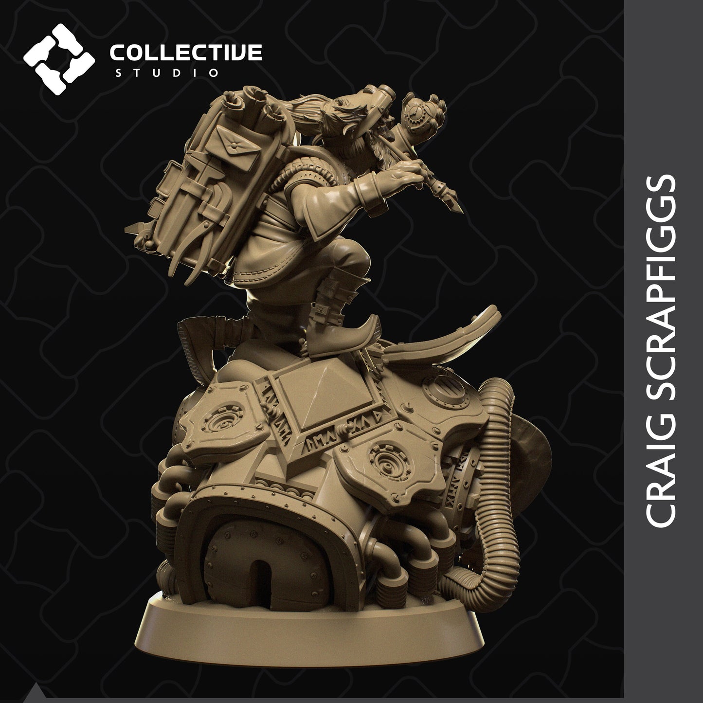 Craig, Gnome, 2 pose options, Collective Studios | Dungeons and Dragons | Pathfinder | Table Top RPG | 3D Printed Model