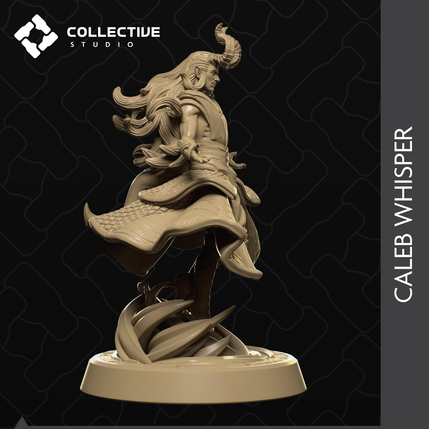 Caleb, Collective Studios | Dungeons and Dragons | Pathfinder | Table Top RPG | 3D Printed Model