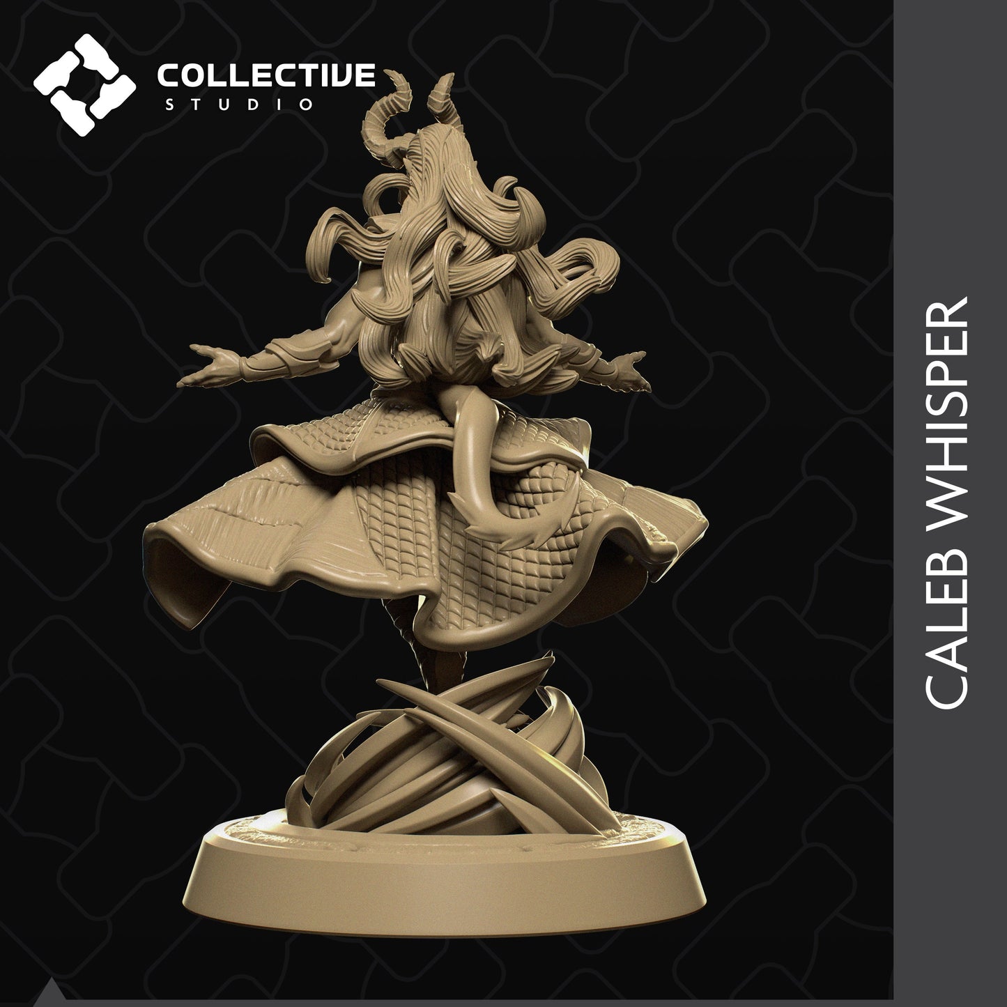 Caleb, Collective Studios | Dungeons and Dragons | Pathfinder | Table Top RPG | 3D Printed Model