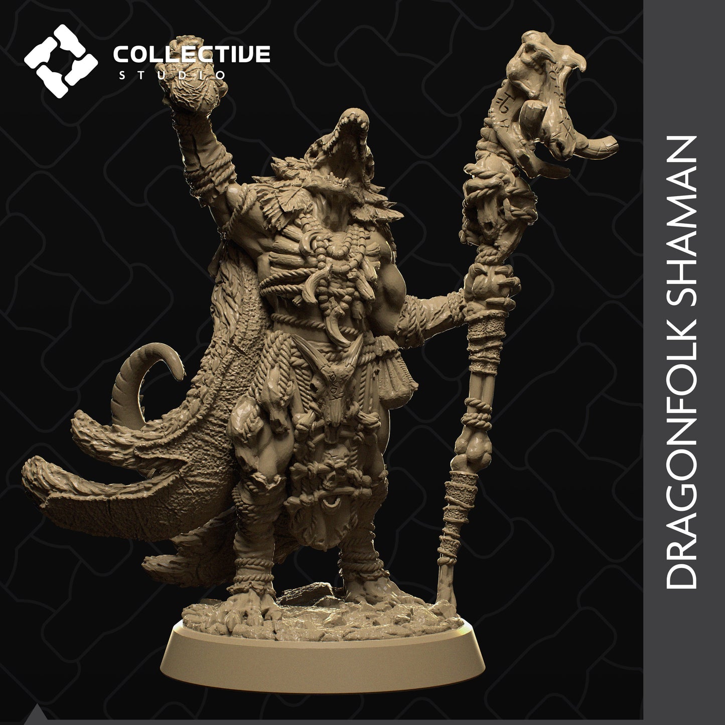 Dragonfolk, Collective Studios | Dungeons and Dragons | Pathfinder | Table Top RPG | 3D Printed Model