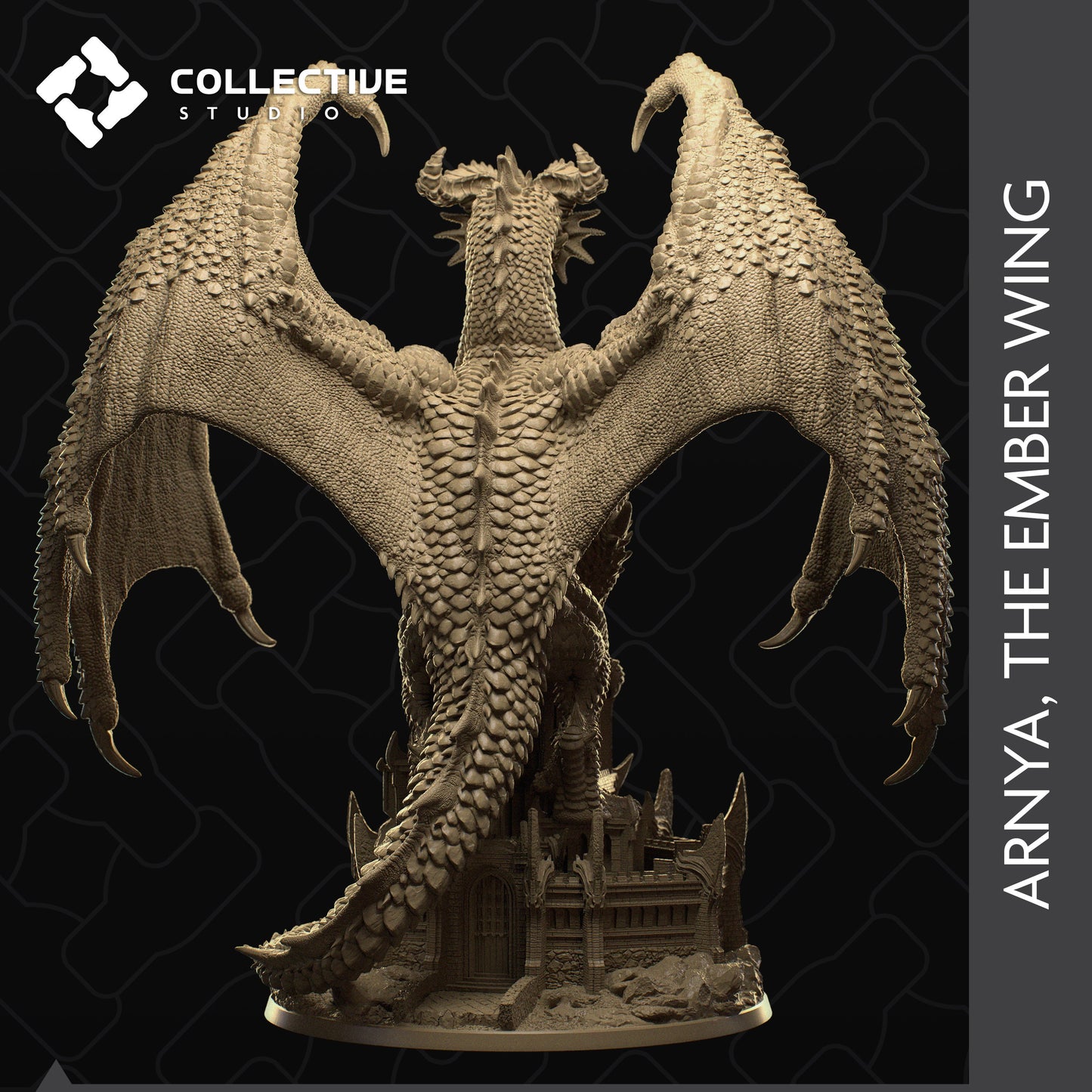 Arnya, Red Dragon, Collective Studios | Dungeons and Dragons | Pathfinder | Table Top RPG | 3D Printed Model