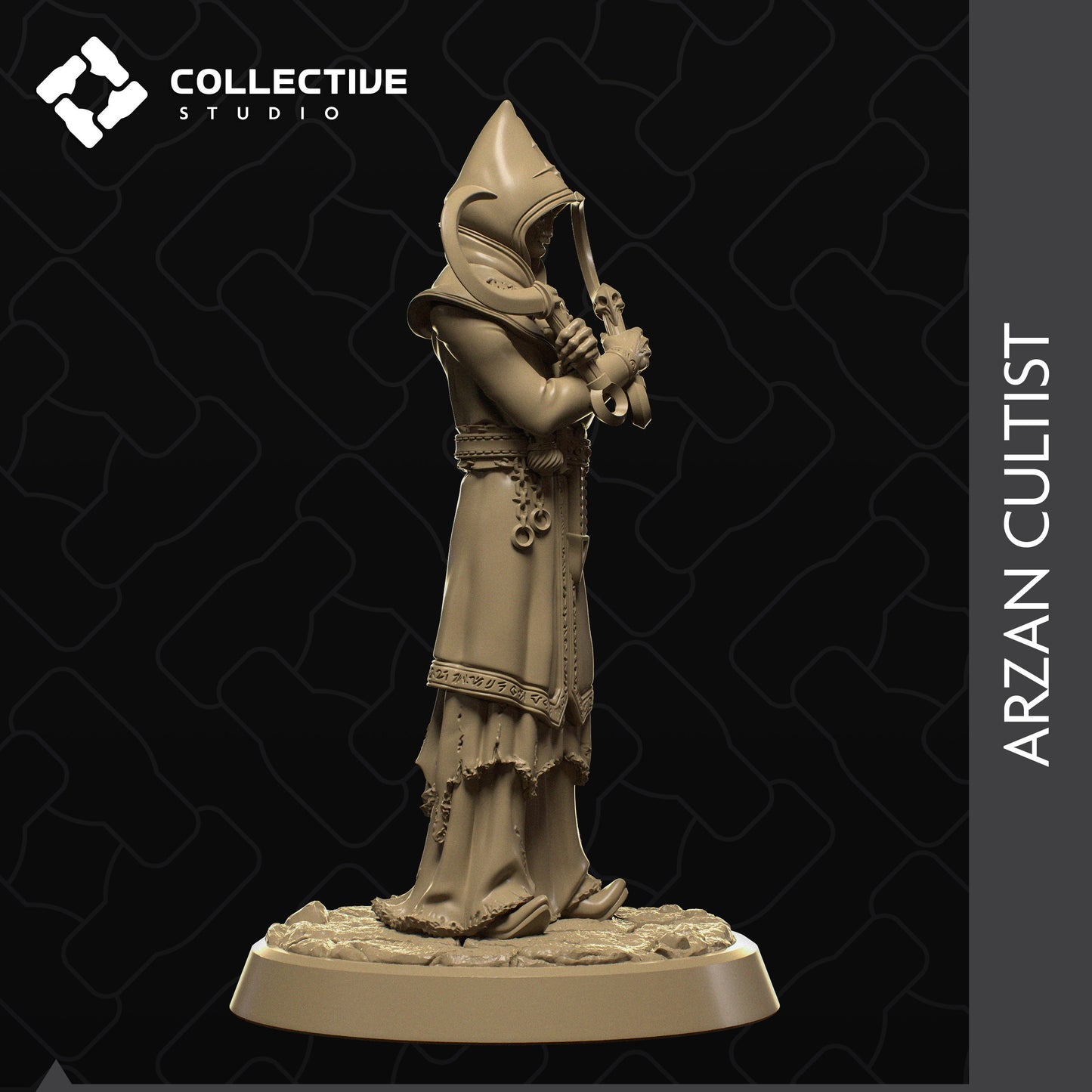 Arzan, Powerful NPC, Collective Studios | Dungeons and Dragons | Pathfinder | Table Top RPG | 3D Printed Model