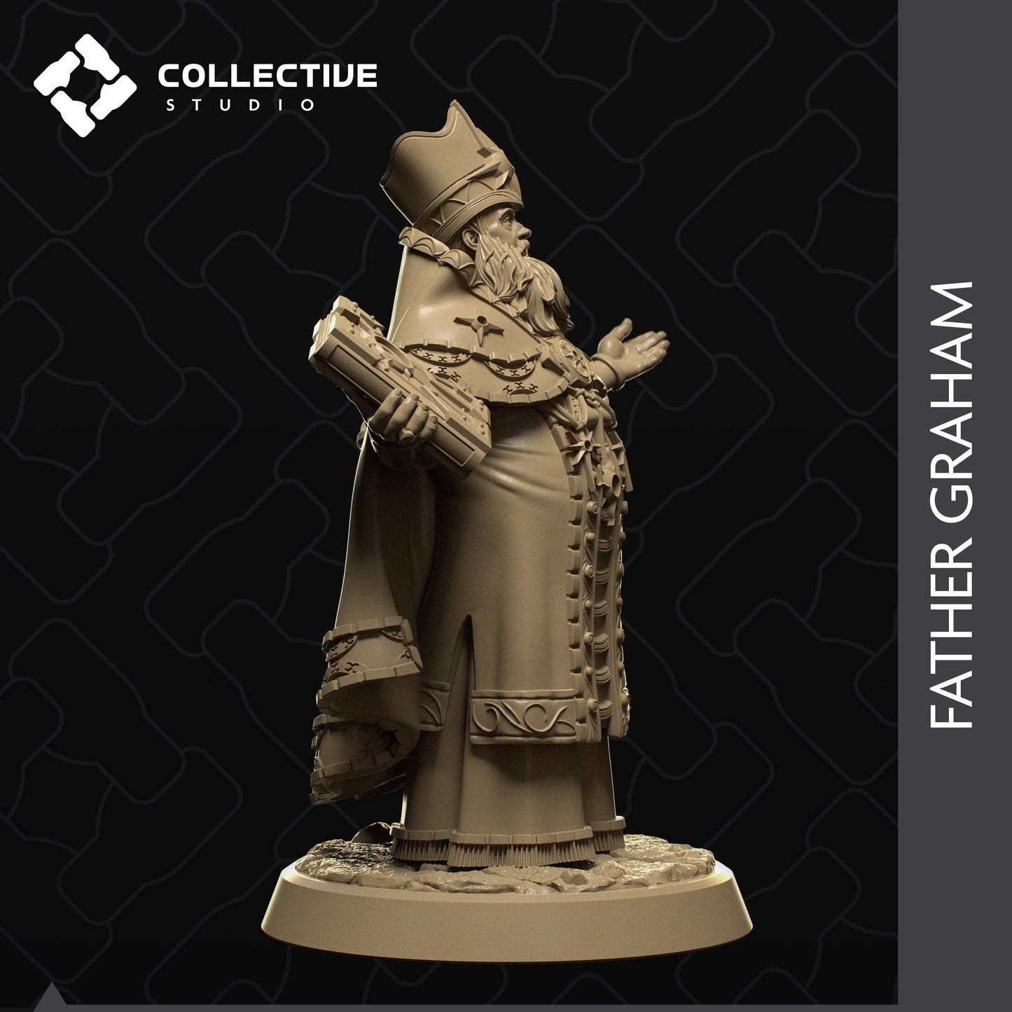 Father Graham, Collective Studios | Dungeons and Dragons | Pathfinder | Table Top RPG | 3D Printed Model