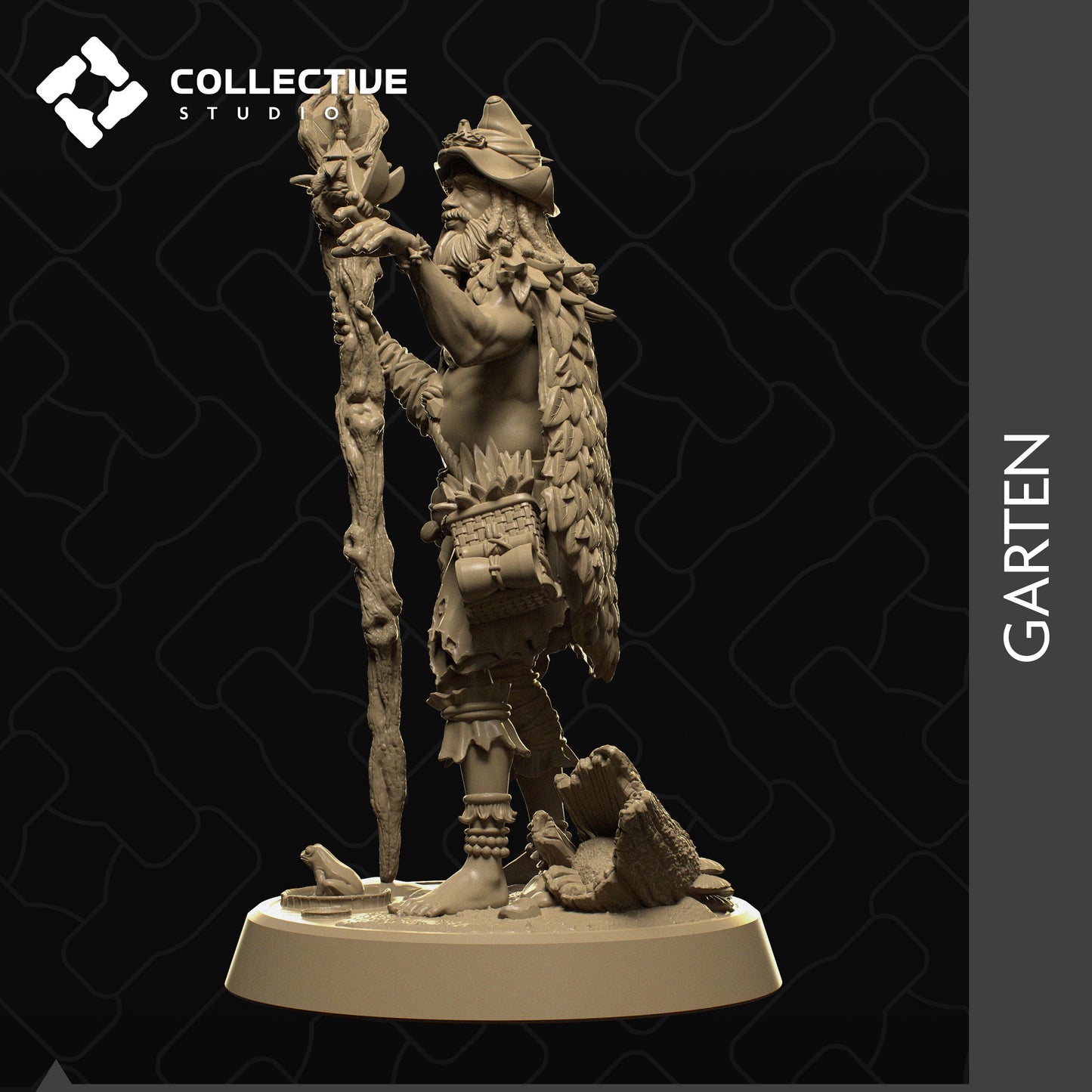 Nivalis the Druid, Collective Studios | Dungeons and Dragons | Pathfinder | Table Top RPG | 3D Printed Model