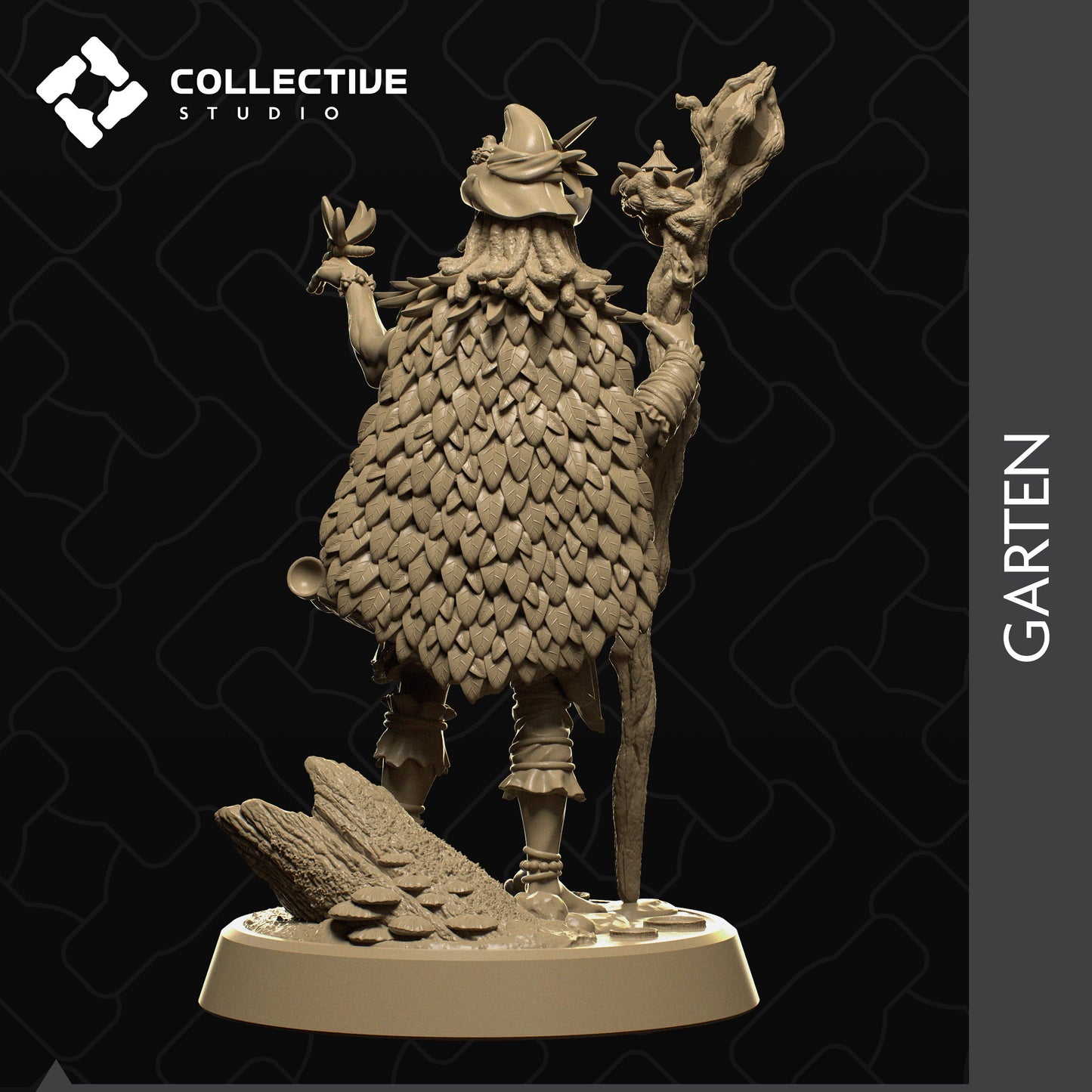 Nivalis the Druid, Collective Studios | Dungeons and Dragons | Pathfinder | Table Top RPG | 3D Printed Model