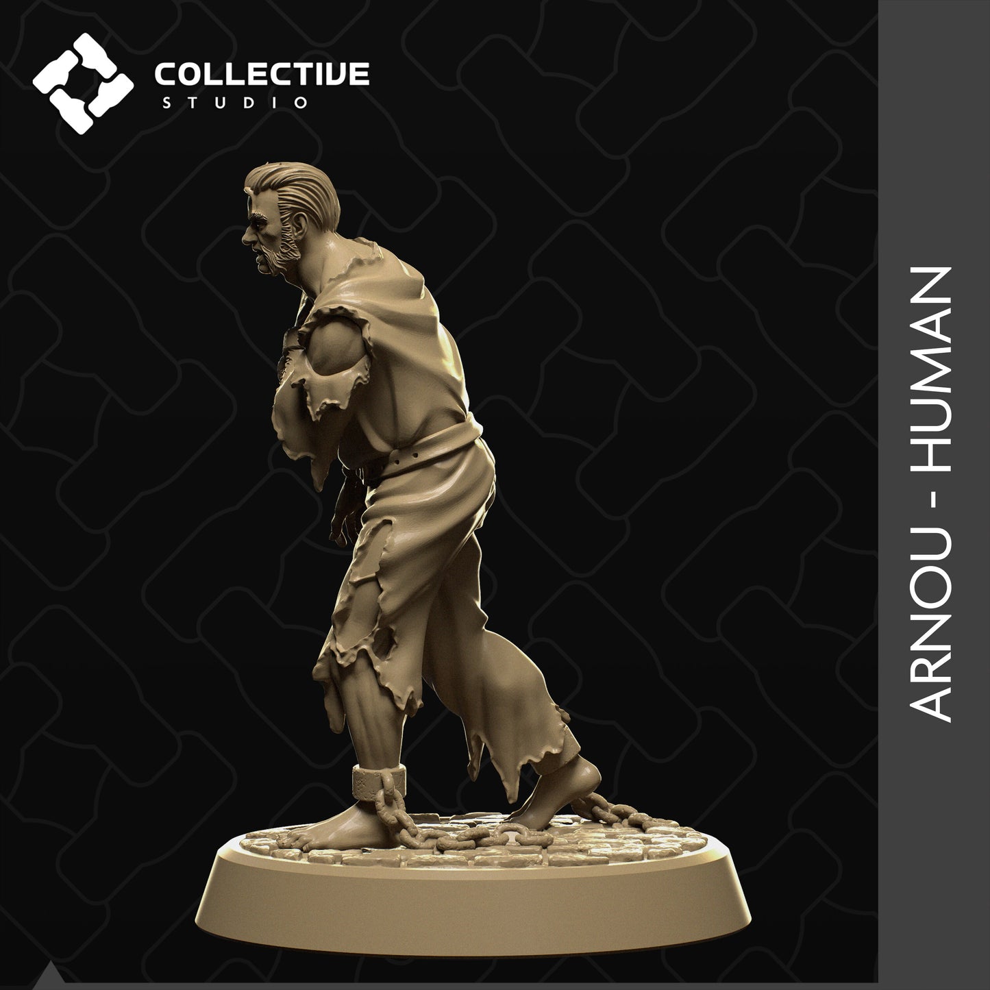 Werewolf Man, Collective Studios | Dungeons and Dragons | Pathfinder | Table Top RPG | 3D Printed Model