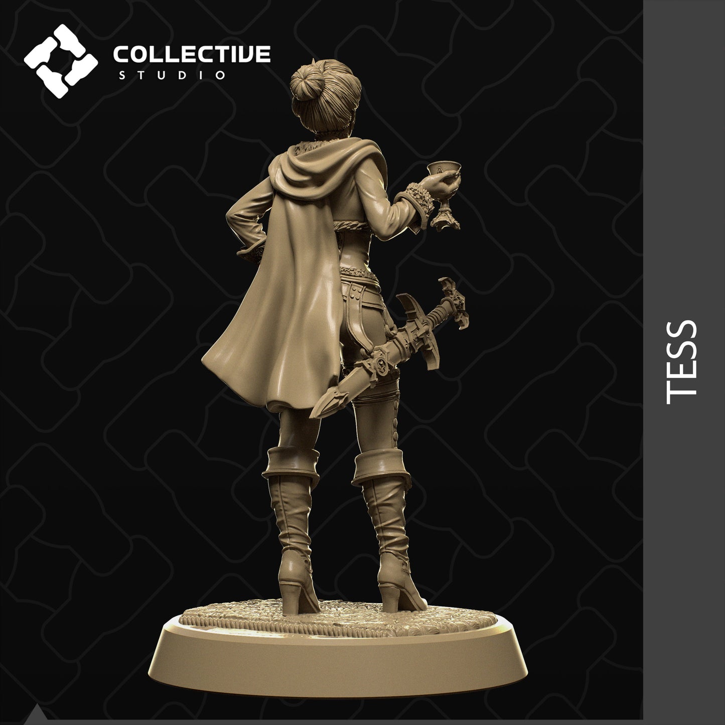 Tess, Collective Studios | Dungeons and Dragons | Pathfinder | Table Top RPG | 3D Printed Model