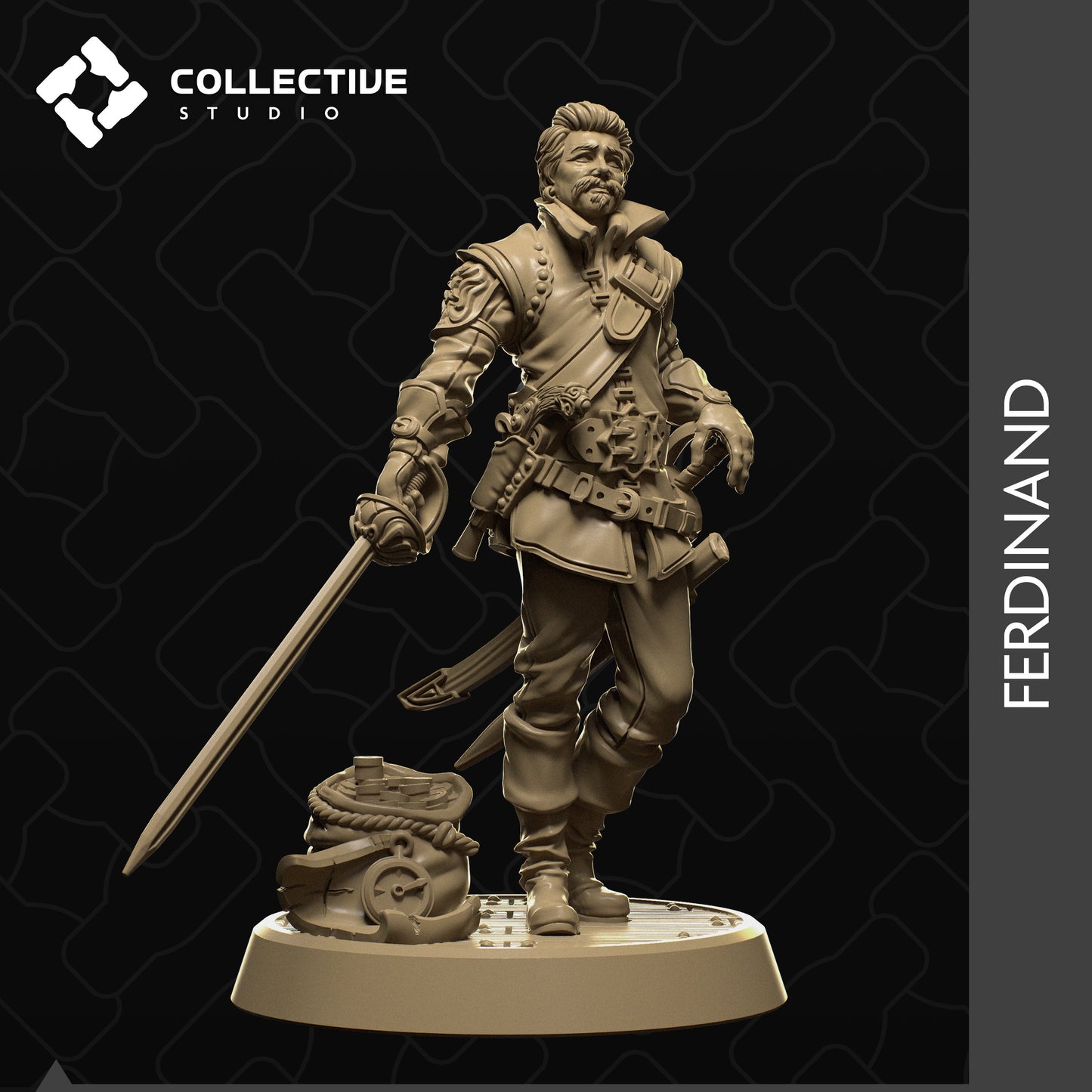 Ferdinand, Collective Studios | Dungeons and Dragons | Pathfinder | Table Top RPG | 3D Printed Model