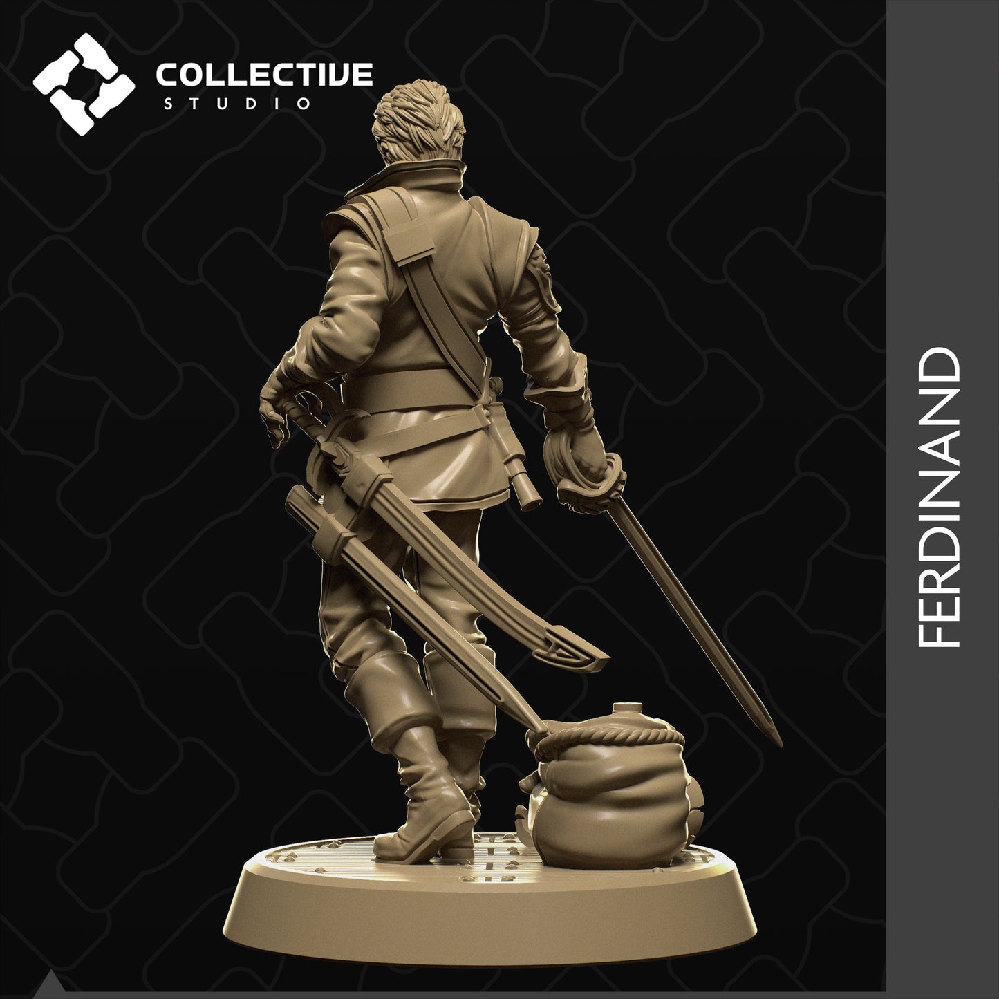 Ferdinand, Collective Studios | Dungeons and Dragons | Pathfinder | Table Top RPG | 3D Printed Model