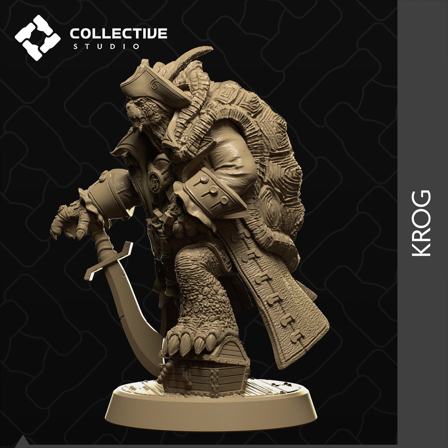 Krog, Collective Studios | Dungeons and Dragons | Pathfinder | Table Top RPG | 3D Printed Model