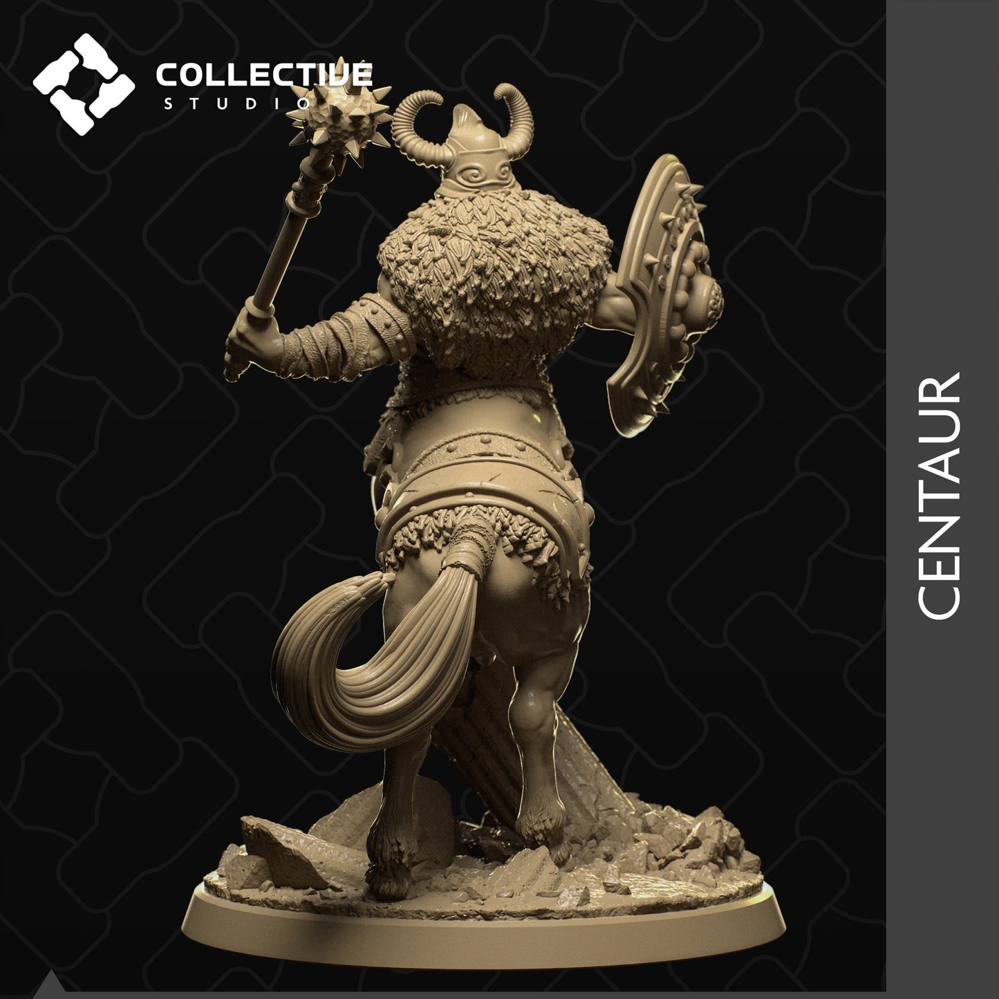 Centaur, Collective Studios | Dungeons and Dragons | Pathfinder | Table Top RPG | 3D Printed Model