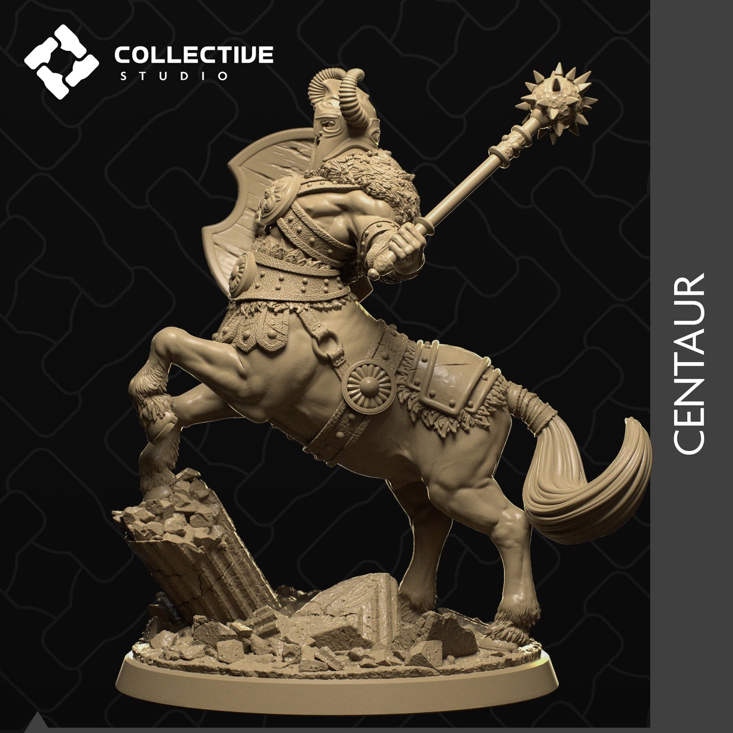 Centaur, Collective Studios | Dungeons and Dragons | Pathfinder | Table Top RPG | 3D Printed Model