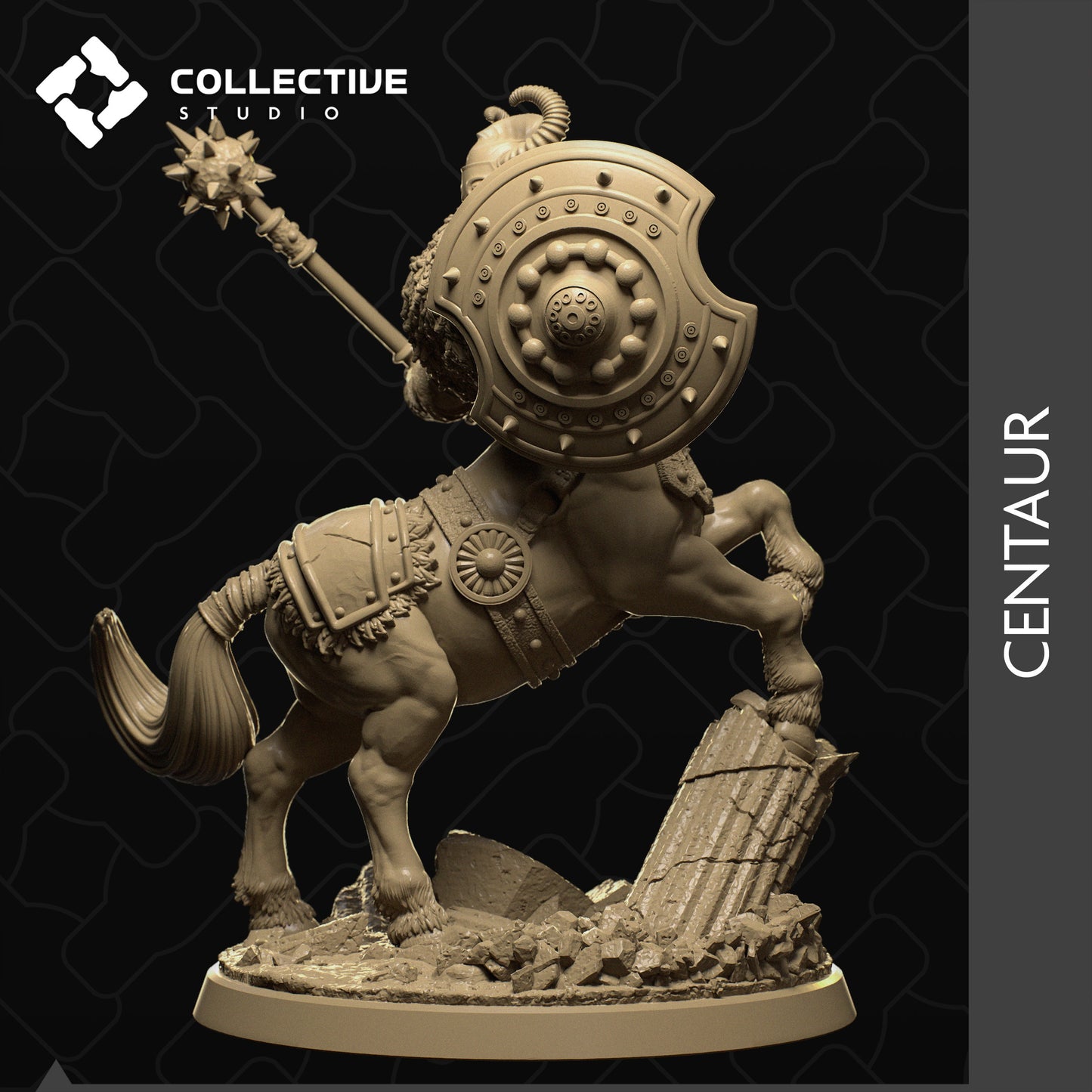 Centaur, Collective Studios | Dungeons and Dragons | Pathfinder | Table Top RPG | 3D Printed Model