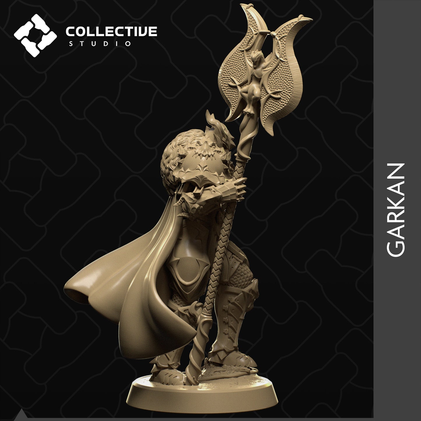 Garkan, Collective Studios | Dungeons and Dragons | Pathfinder | Table Top RPG | 3D Printed Model