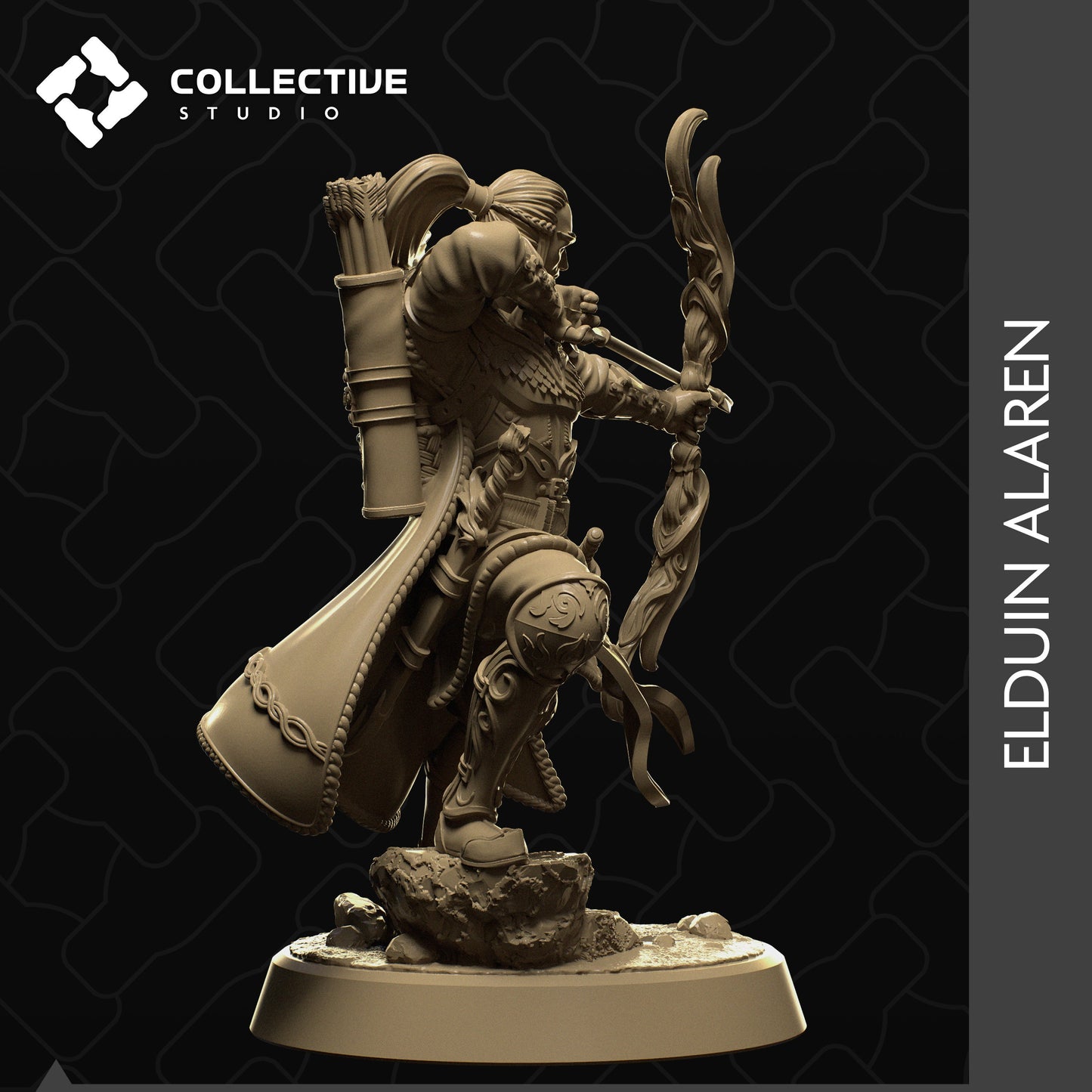 Elduin, Collective Studios | Dungeons and Dragons | Pathfinder | Table Top RPG | 3D Printed Model