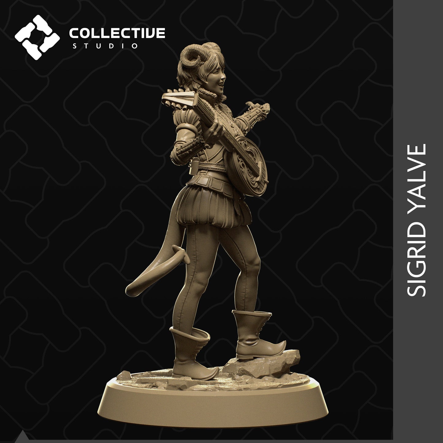 Sigrid, Collective Studios | Dungeons and Dragons | Pathfinder | Table Top RPG | 3D Printed Model