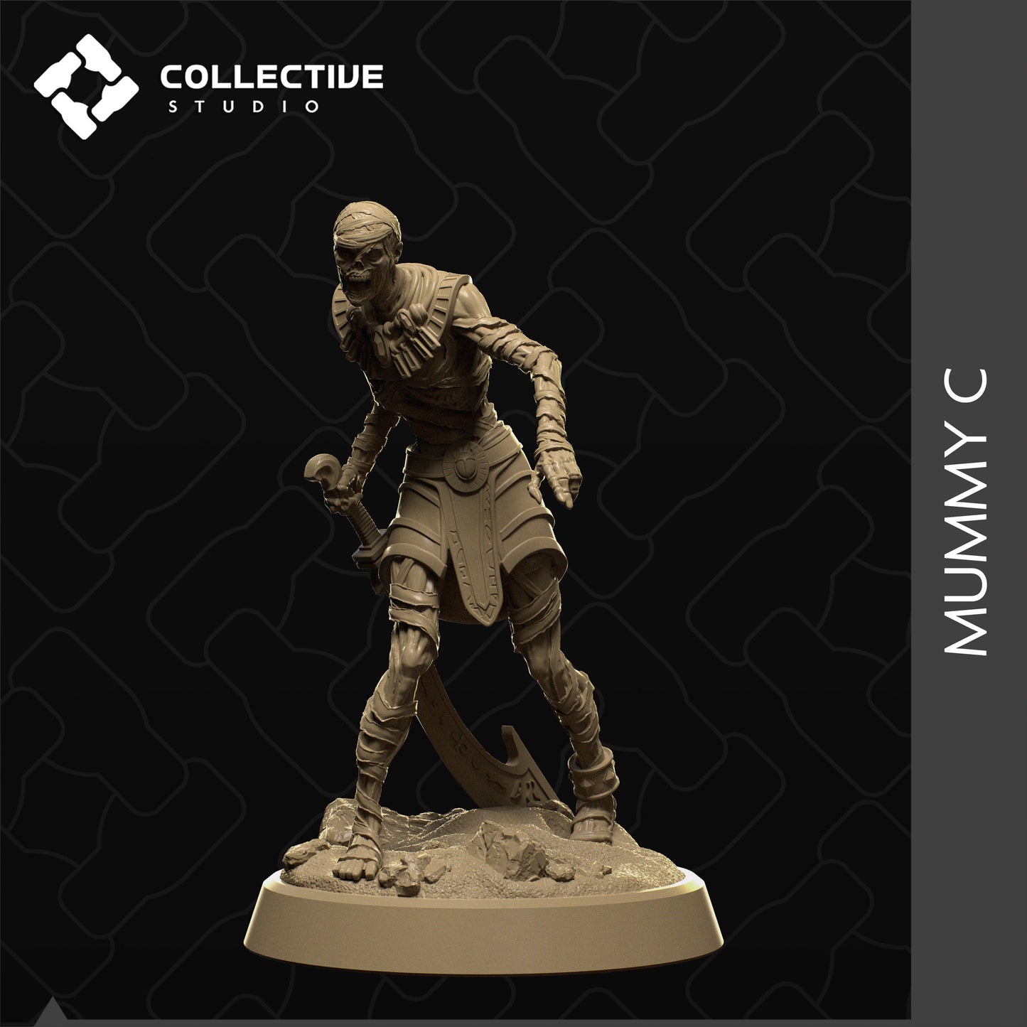 Ancient Mummys, Collective Studios | Dungeons and Dragons | Pathfinder | Table Top RPG | 3D Printed Model