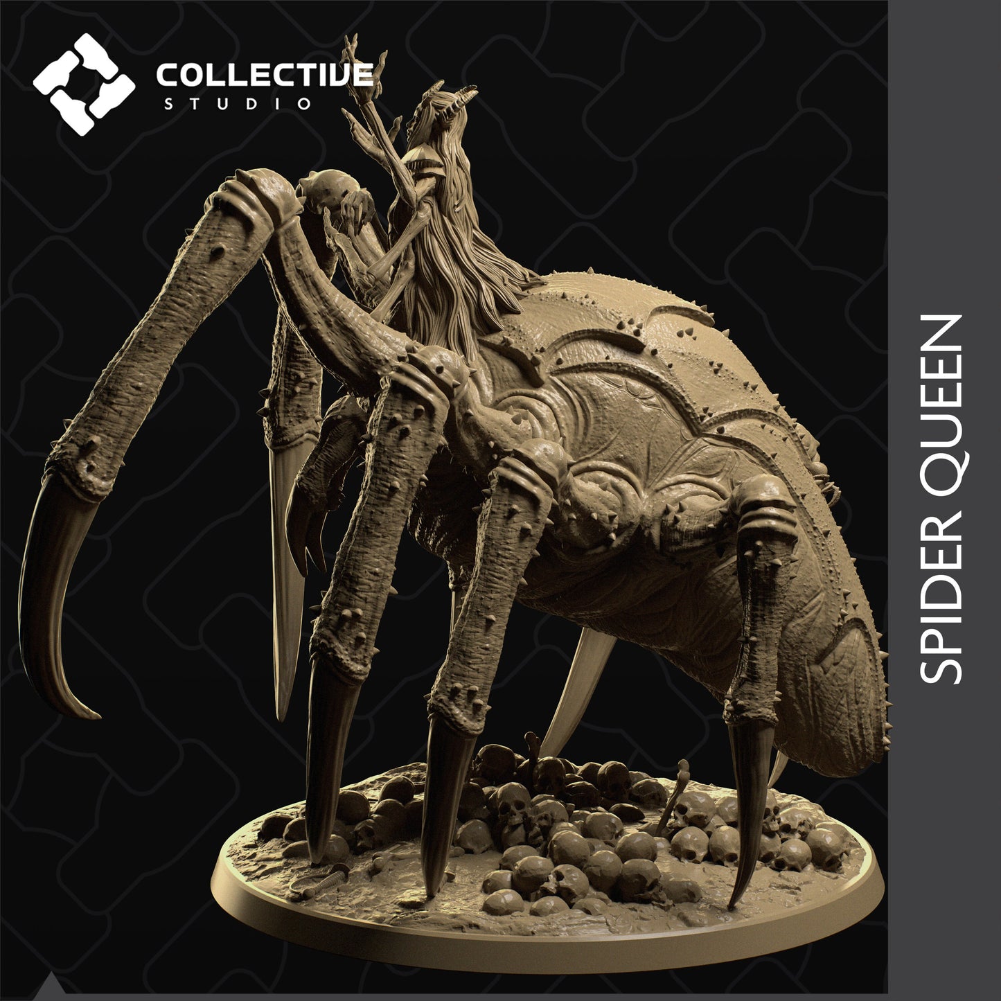Spider Queen, Collective Studios | Dungeons and Dragons | Pathfinder | Table Top RPG | 3D Printed Model