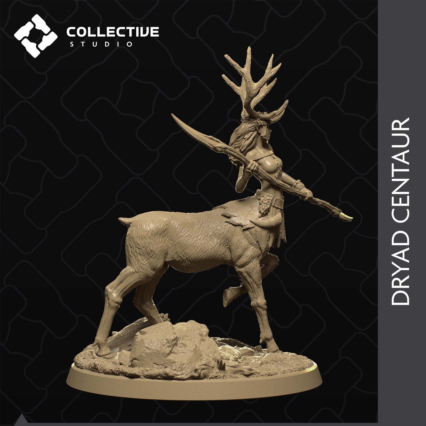 Idares, Dryad Centaur, Collective Studios | Dungeons and Dragons | Pathfinder | Table Top RPG | 3D Printed Model