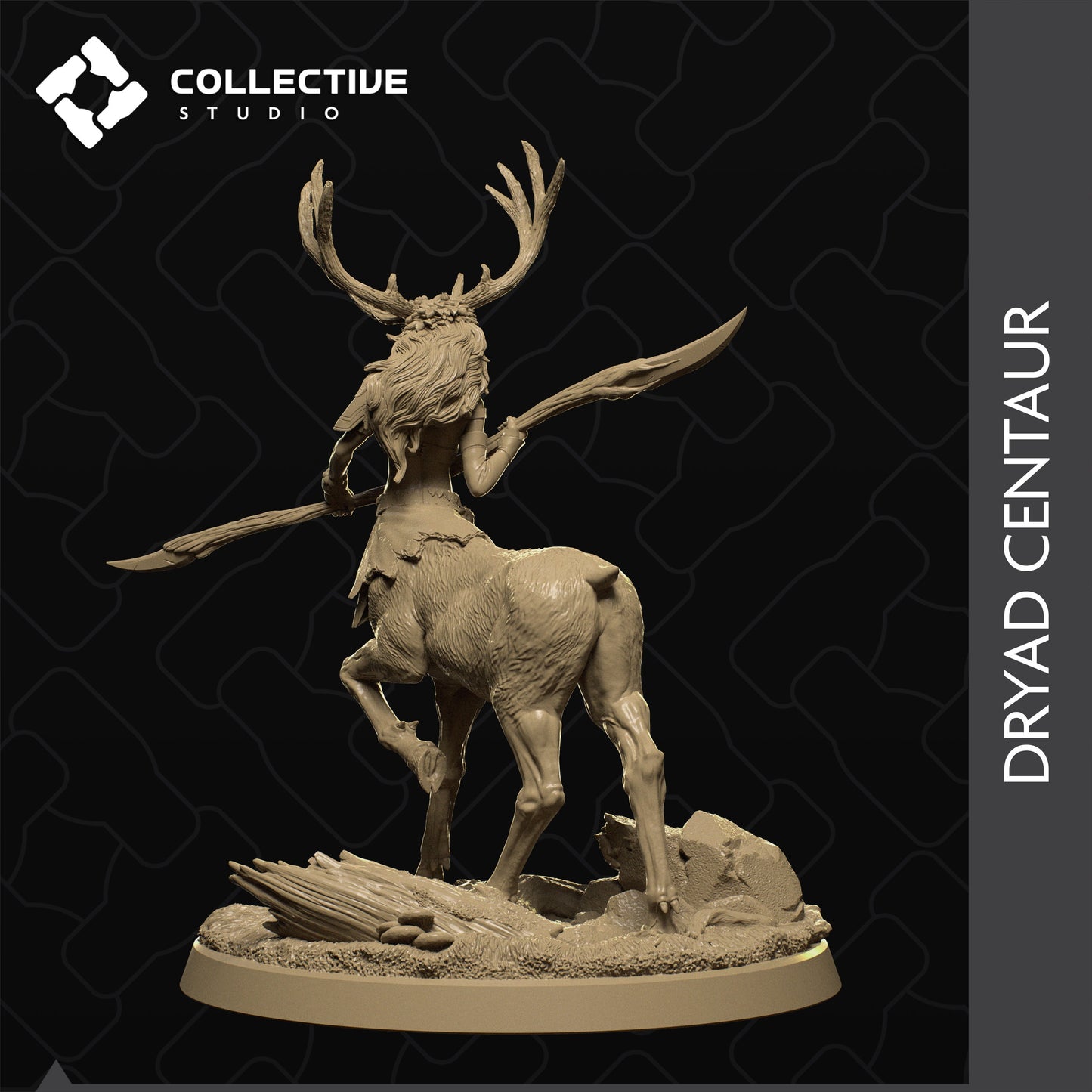 Idares, Dryad Centaur, Collective Studios | Dungeons and Dragons | Pathfinder | Table Top RPG | 3D Printed Model