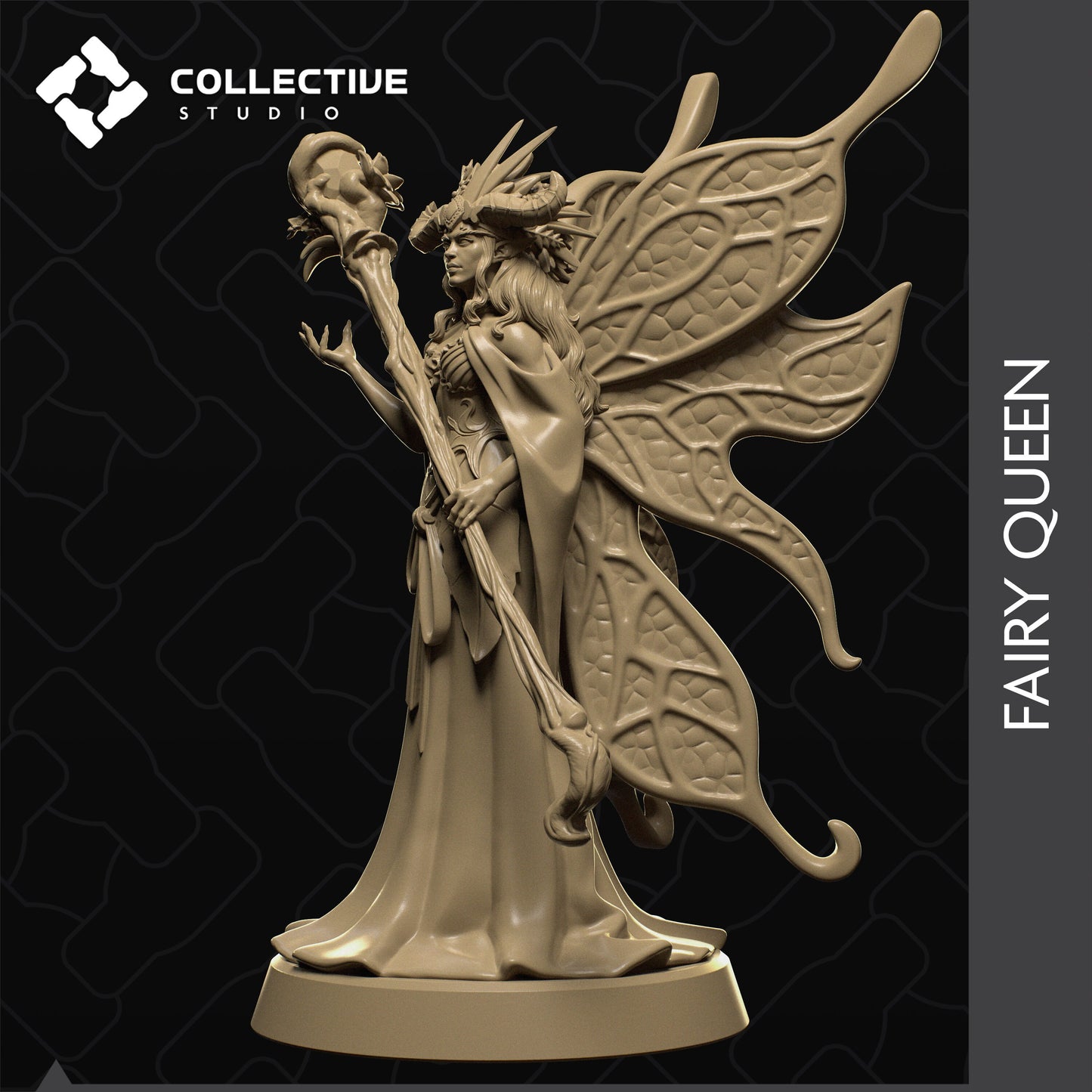 Palmera, Fairy Queen, Collective Studios | Dungeons and Dragons | Pathfinder | Table Top RPG | 3D Printed Model