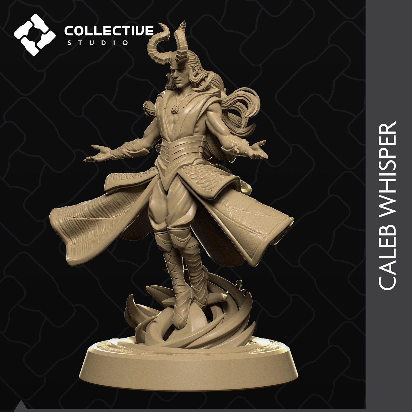 Caleb, Collective Studios | Dungeons and Dragons | Pathfinder | Table Top RPG | 3D Printed Model