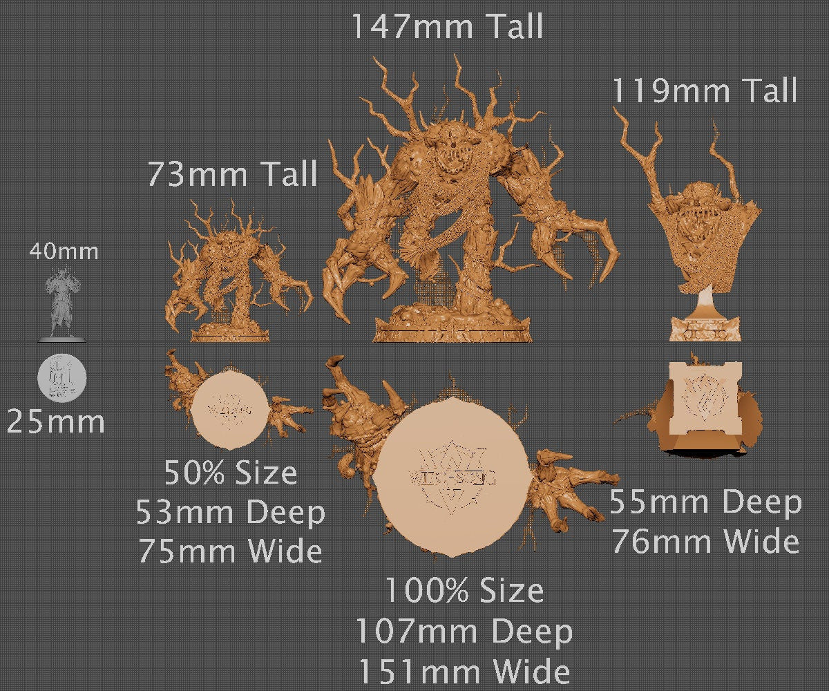 Wretched Snowman, Witchsong Miniatures | Dungeons and Dragons | Pathfinder | Table Top RPG | 3D Printed Model