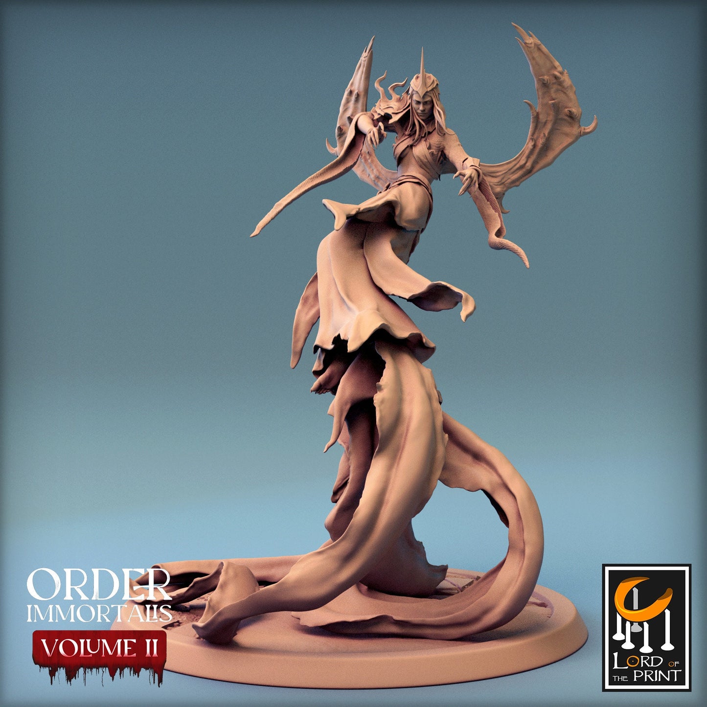Vampire Queen, Order Immortalis Vol.2, Lord of the Print | Dungeons and Dragons | Pathfinder | Table Top RPG | 3D Printed Model