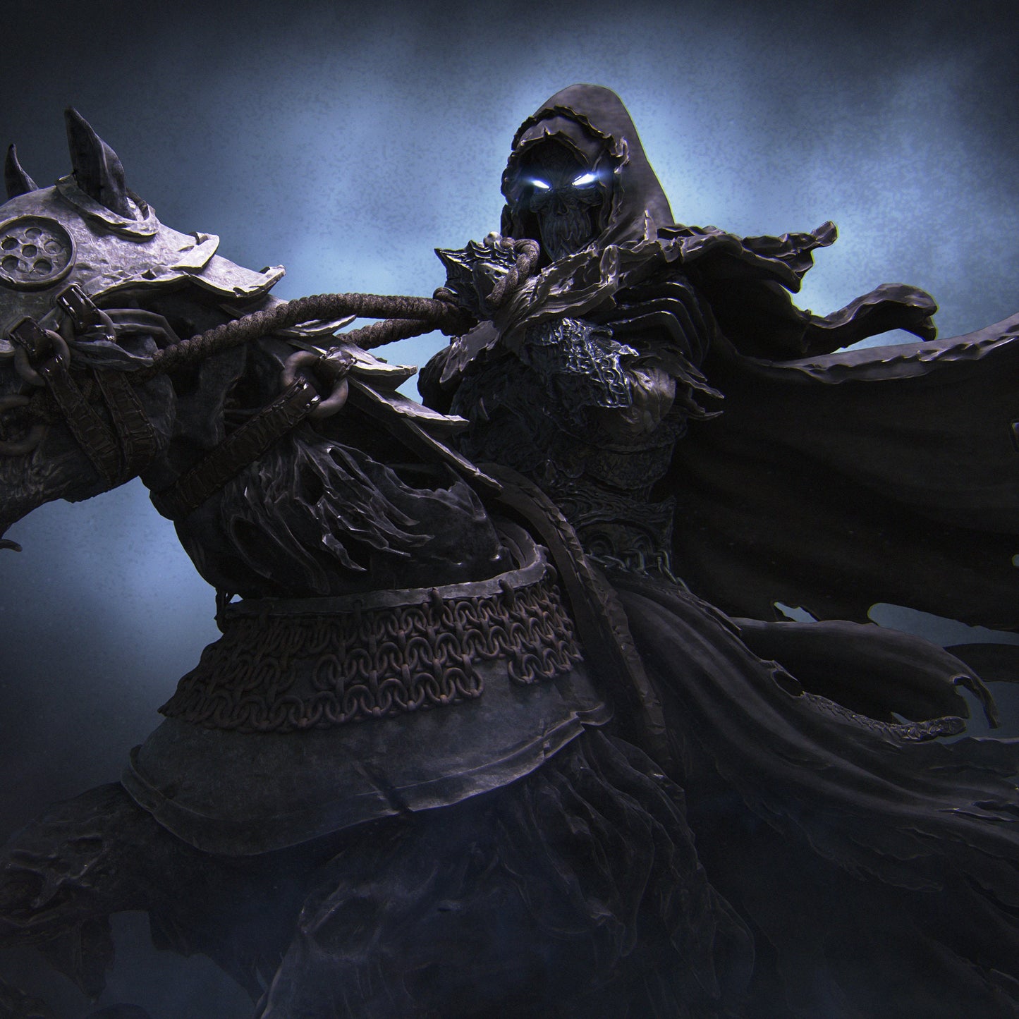 Death, Mounted, Powerful NPC, Ernest Nemirovsky | Dungeons and Dragons | Pathfinder | Table Top RPG | 3D Printed Model