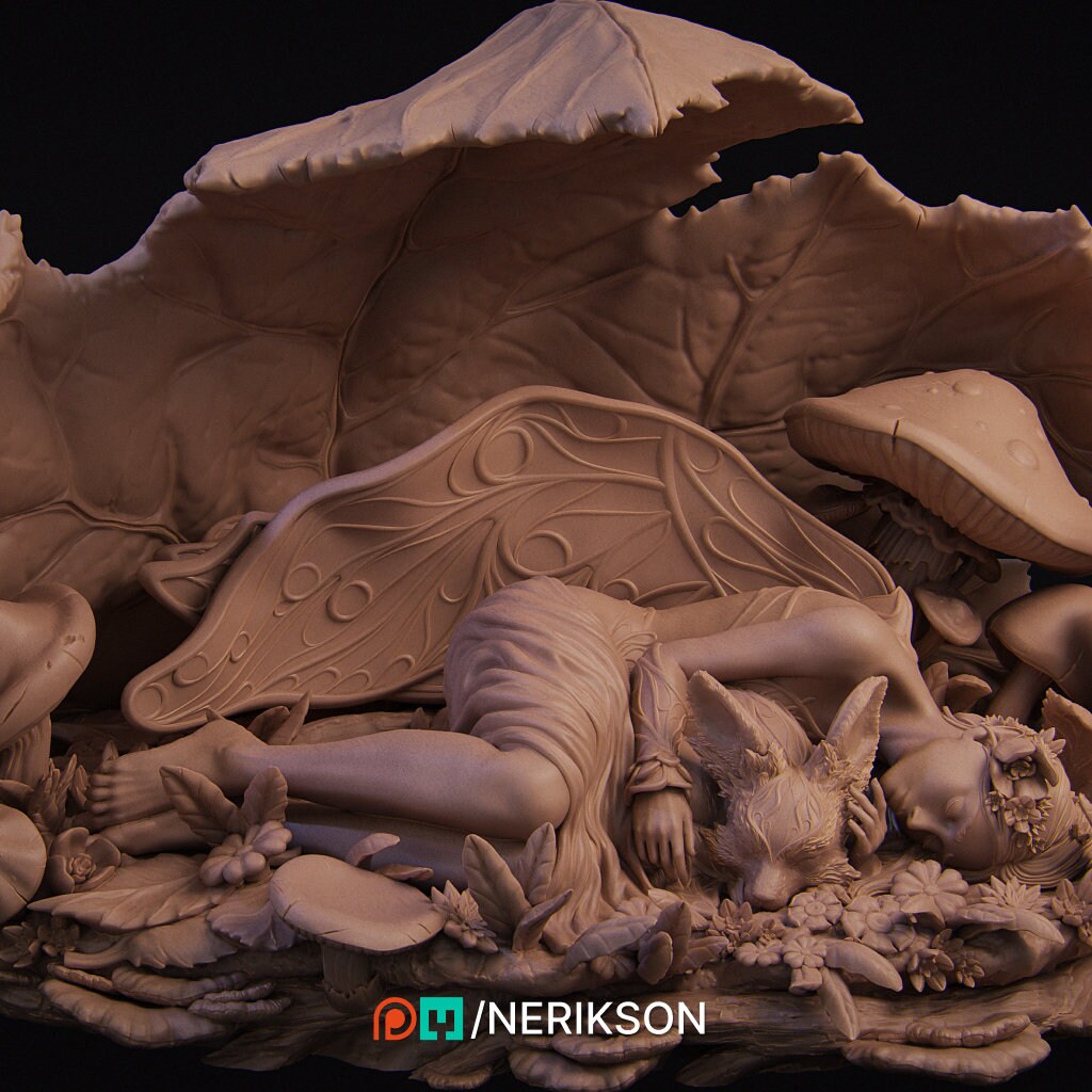 Fairy, Statue, Ernest Nemirovsky | Dungeons and Dragons | Pathfinder | Table Top RPG | 3D Printed Model