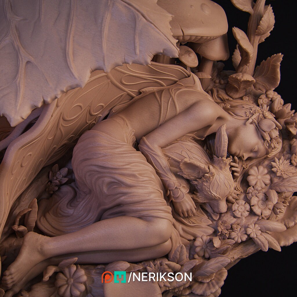 Fairy, Statue, Ernest Nemirovsky | Dungeons and Dragons | Pathfinder | Table Top RPG | 3D Printed Model