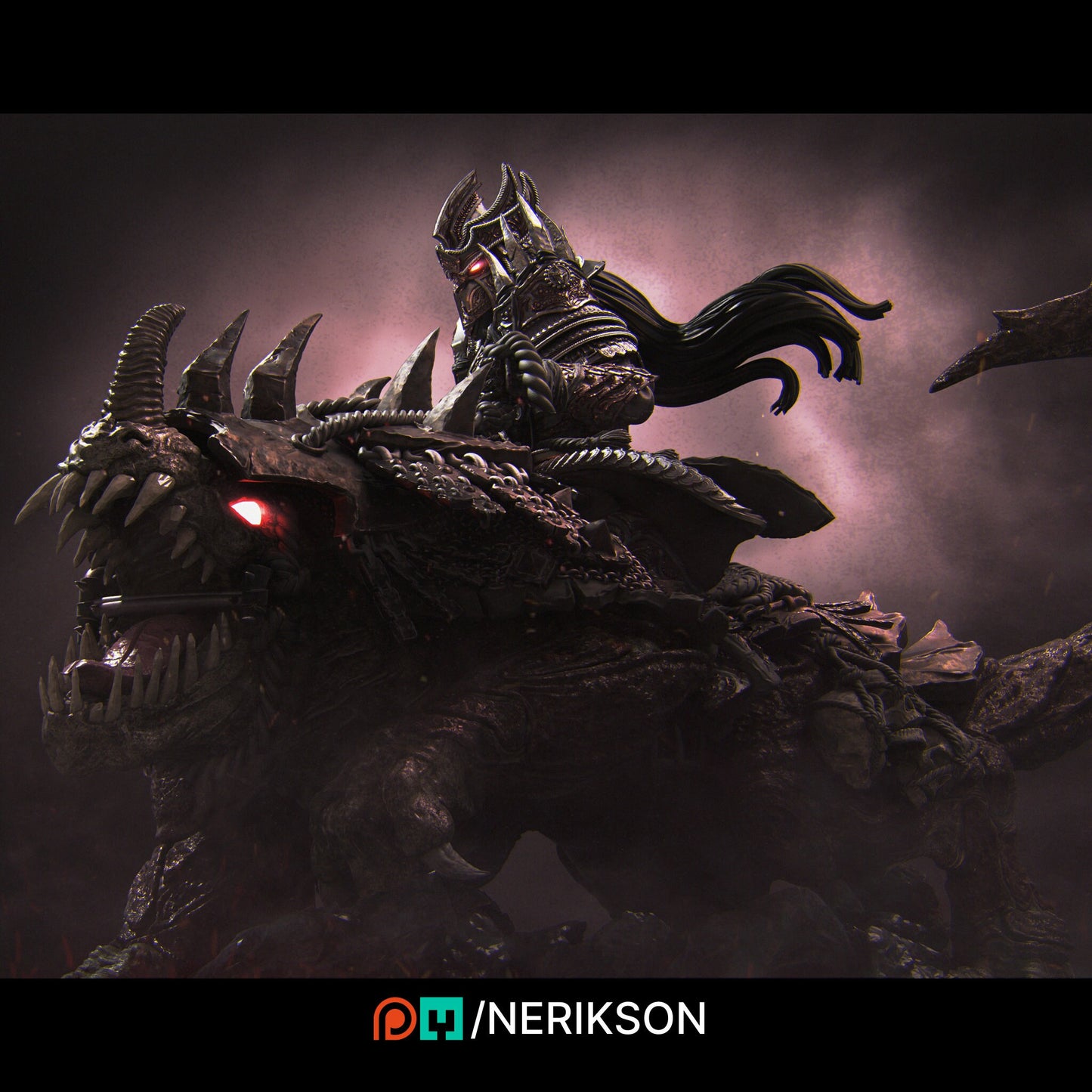 War, Mounted, Powerful NPC, Ernest Nemirovsky | Dungeons and Dragons | Pathfinder | Table Top RPG | 3D Printed Model