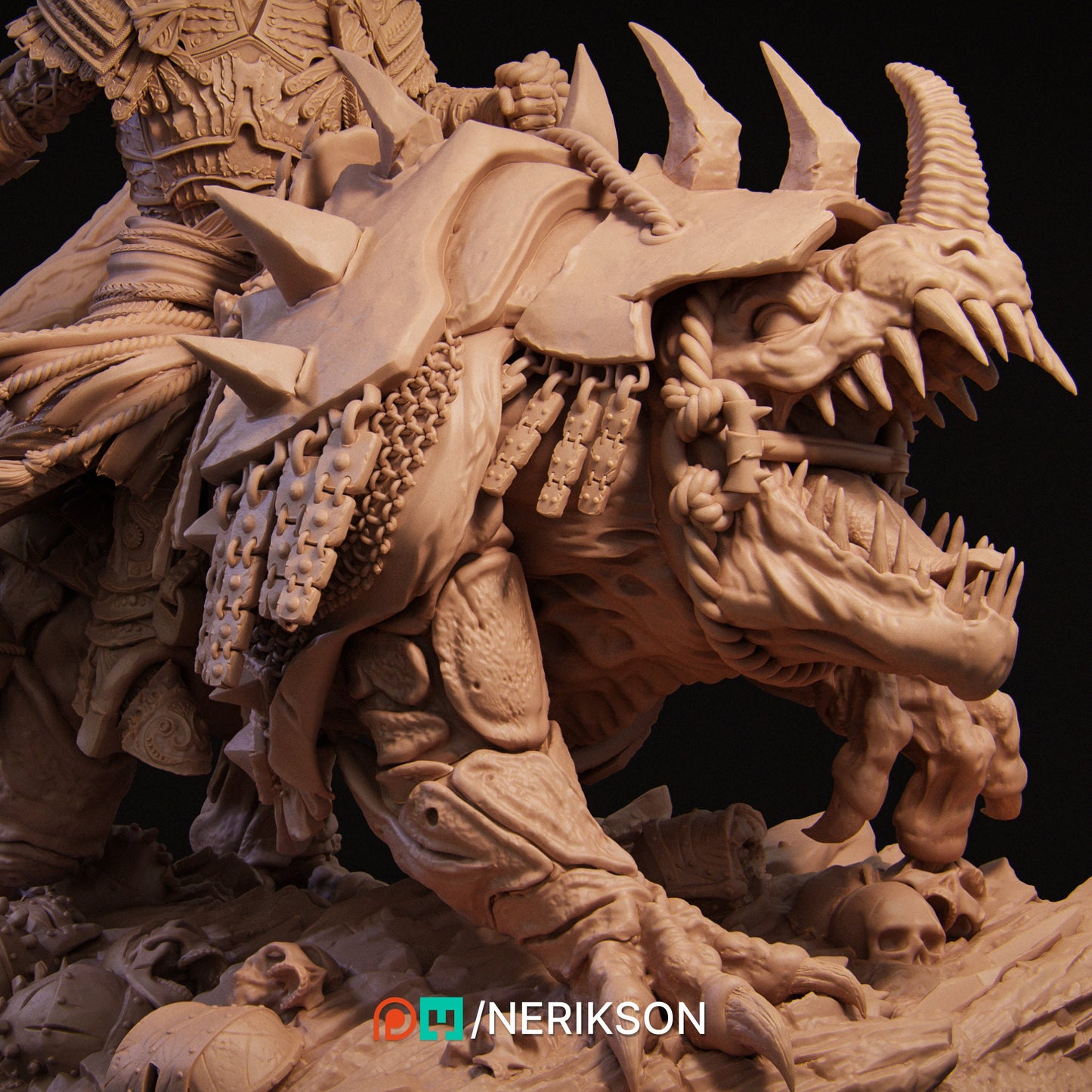War, Mounted, Powerful NPC, Ernest Nemirovsky | Dungeons and Dragons | Pathfinder | Table Top RPG | 3D Printed Model
